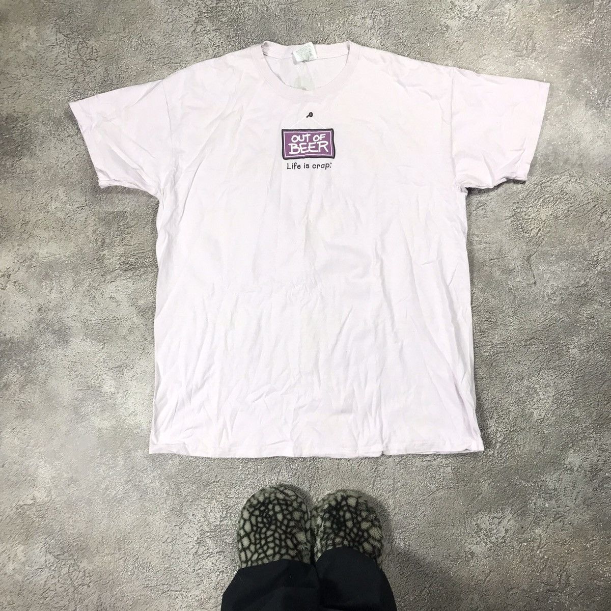 Vintage Vintage Y2K Graphic Tee Out Of Beer Funny Print Skate XXL Size US XXL / EU 58 / 5 - 1 Thumbnail