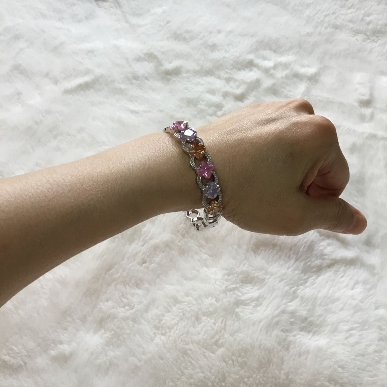 Other Silver Multi-Crystal Bracelet Size ONE SIZE - 8 Thumbnail