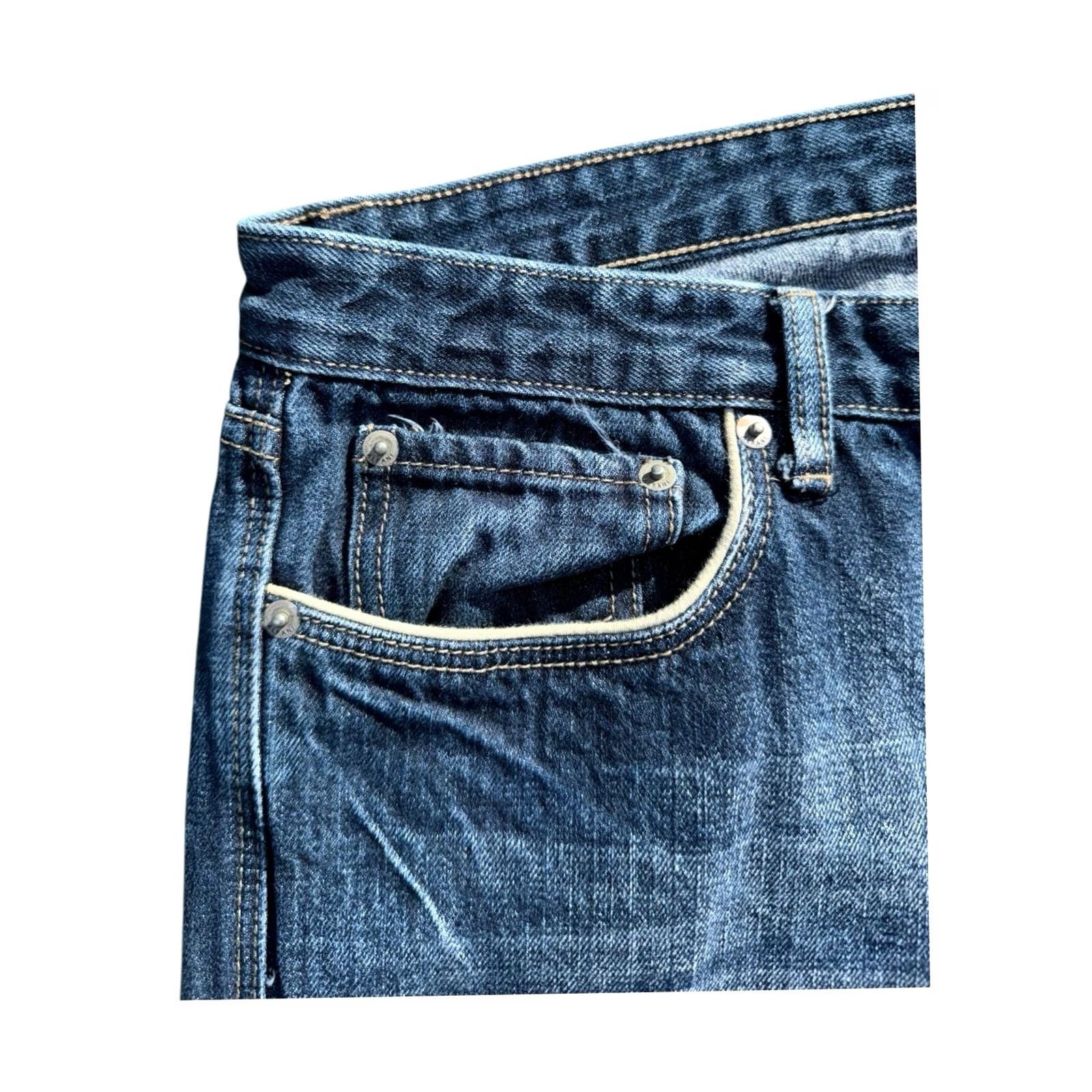 Alfani VINTAGE Alfani Jeans Dark Blue Embroidered 38x30 Straight Men Sz 38 Regular Inseam 30 Mens Size US 38 / EU 54 - 6 Thumbnail