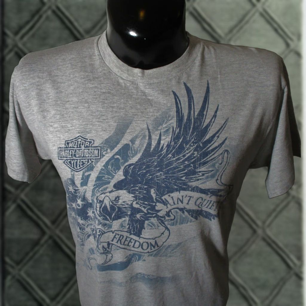 Harley Davidson HARLEY DAVIDSON Gray Short Sleeve T-Shirt Size M Size US M / EU 48-50 / 2 - 1 Thumbnail