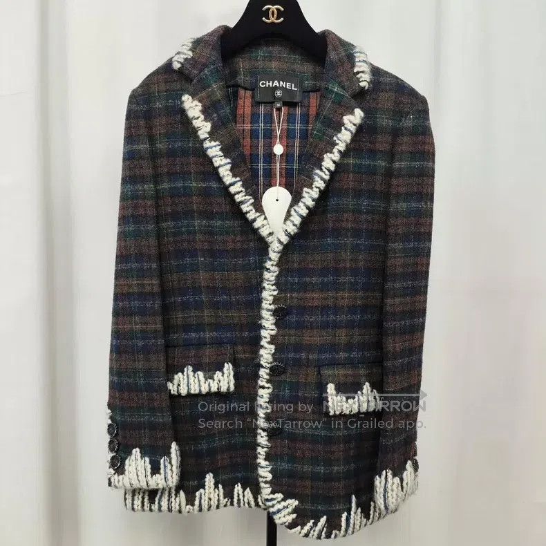 Chanel Chanel Tweed diamond checkered brown coat Size XS / US 0-2 / IT 36-38 - 1 Thumbnail