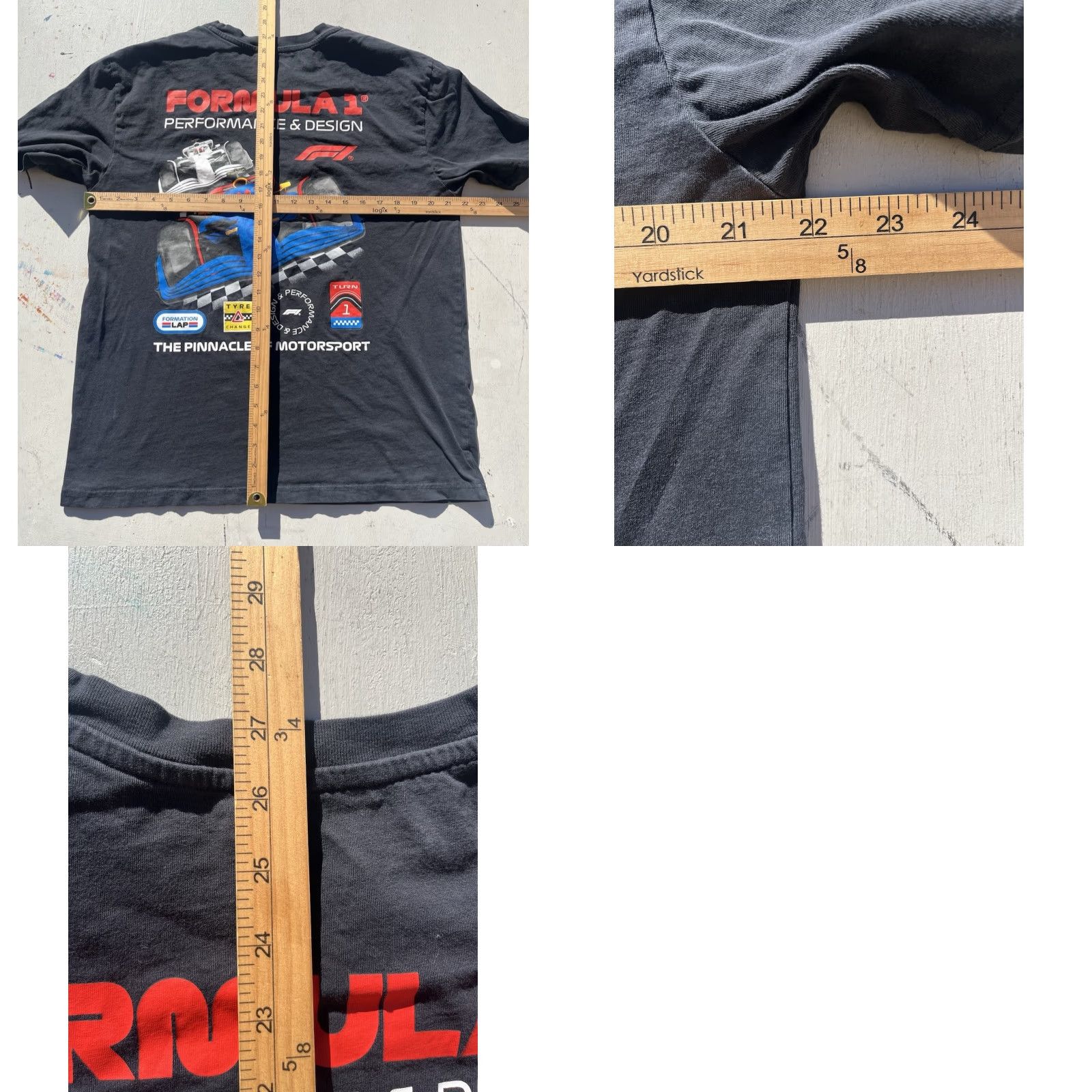 Vintage F1 T-Shirt Men’s Black Spell-Out Racing Speed Grand Prix- F1 Racing - Shirt - Adult Medium - Black - 100% Cotton Size US M / EU 48-50 / 2 - 8 Thumbnail