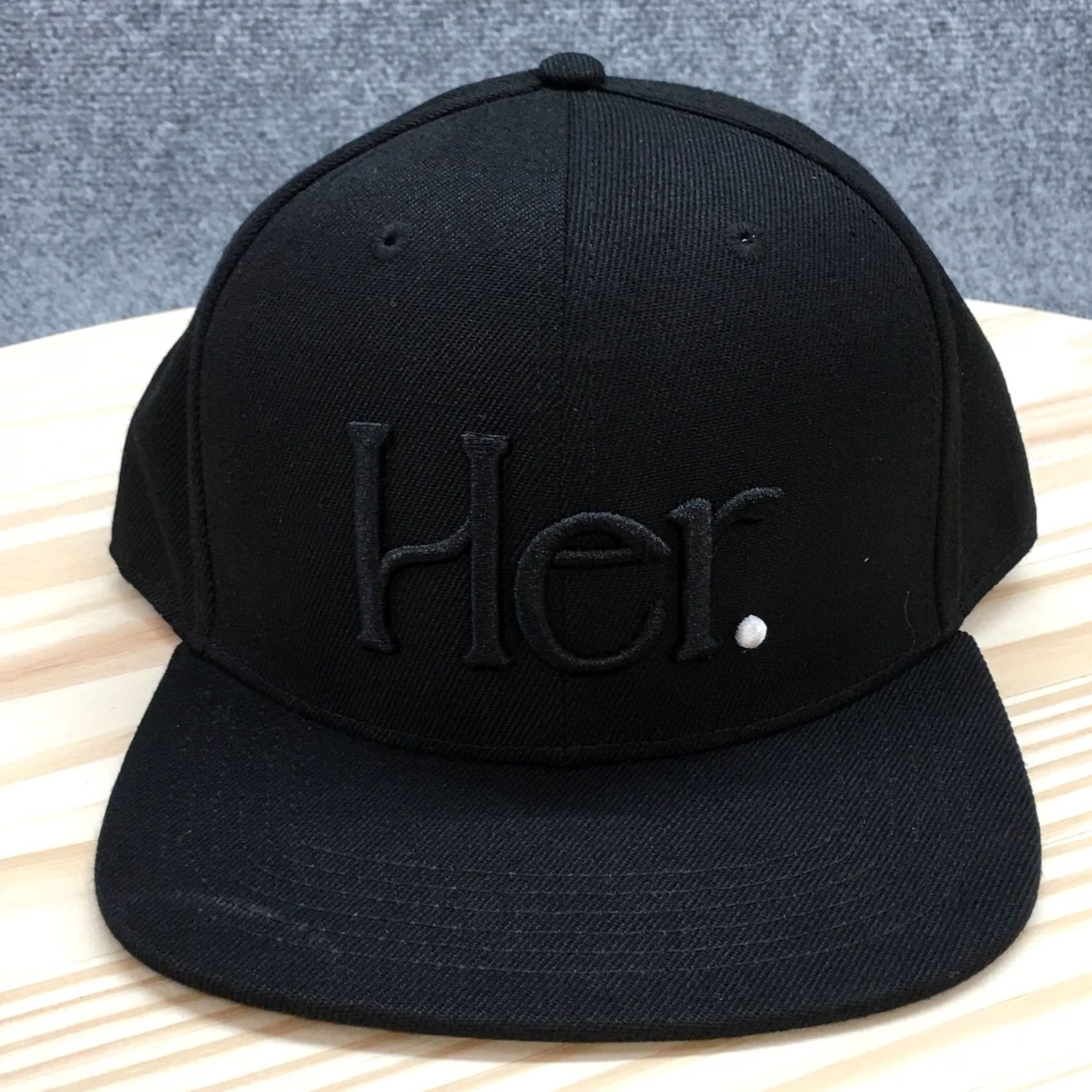 Logo 7 Womens Snapback Hat Black One Size Adjustable Flat Brim Embroidered Logo Size ONE SIZE - 3 Thumbnail