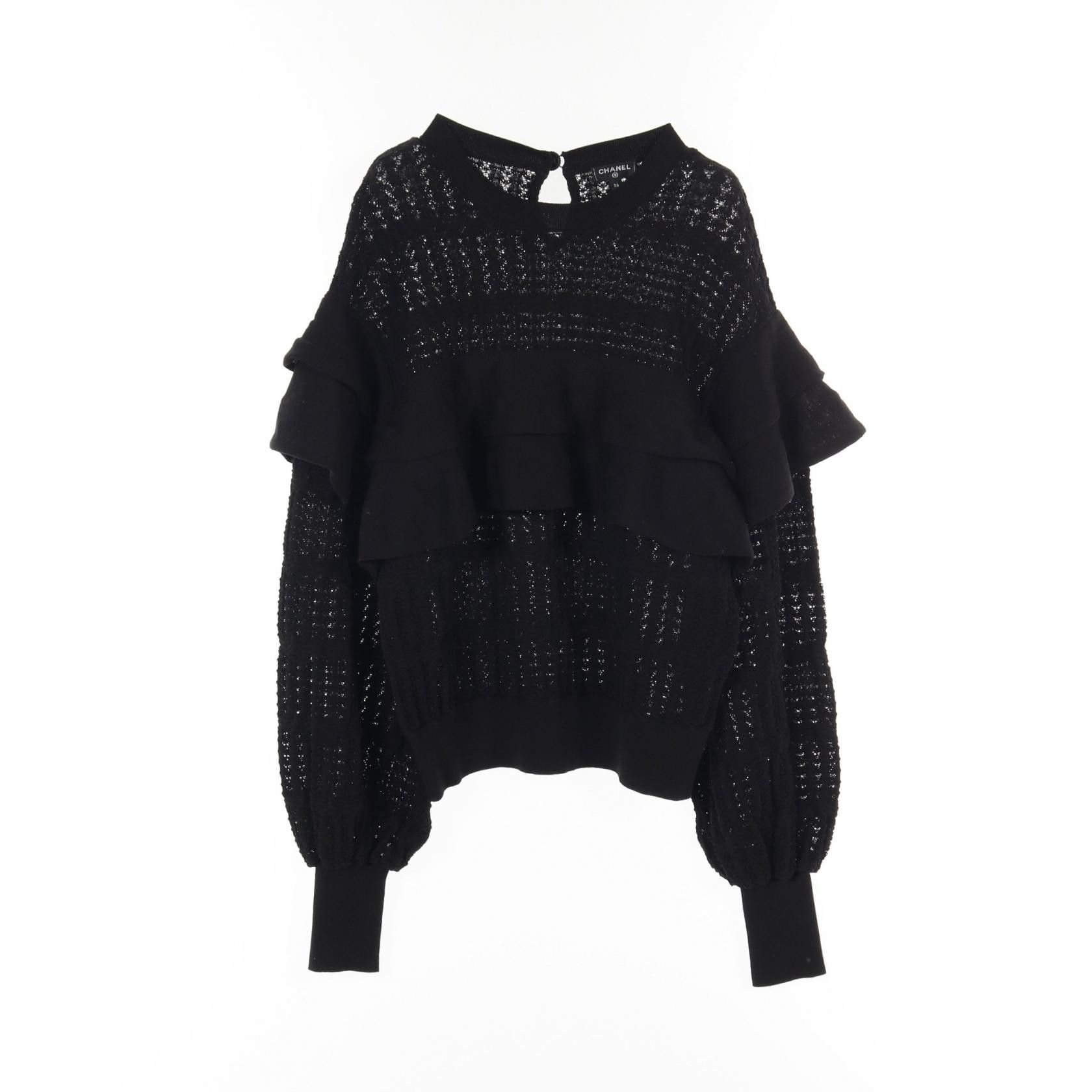 Chanel Chanel Chanel Coco Mark Button Cotton Knit Top Textile Tops P58603K07666 DUTY FREE for USA Size ONE SIZE - 1 Thumbnail