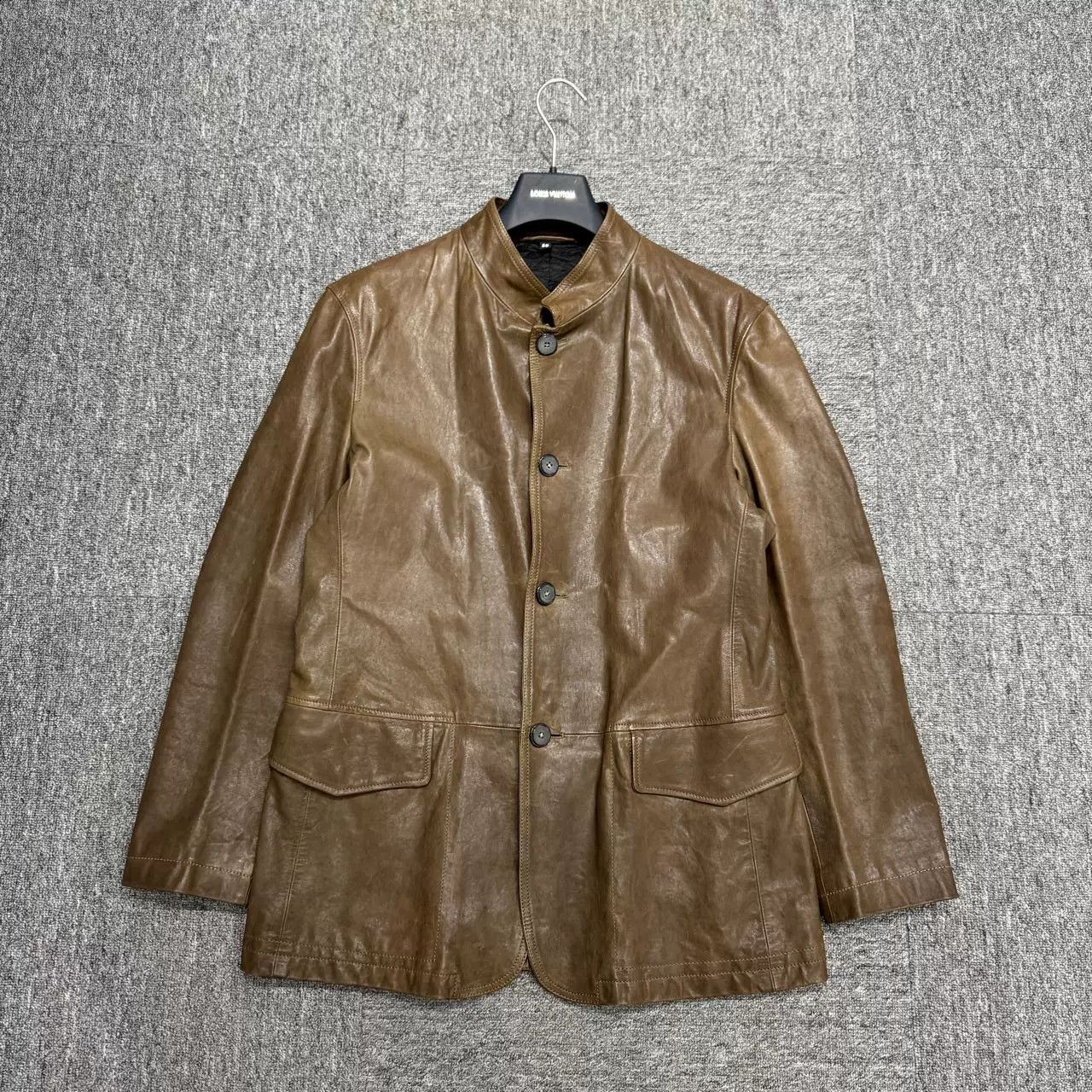 Giorgio Armani Giorgio Armani Lambskin Leather Coat Size US M / EU 48-50 / 2 - 1 Thumbnail