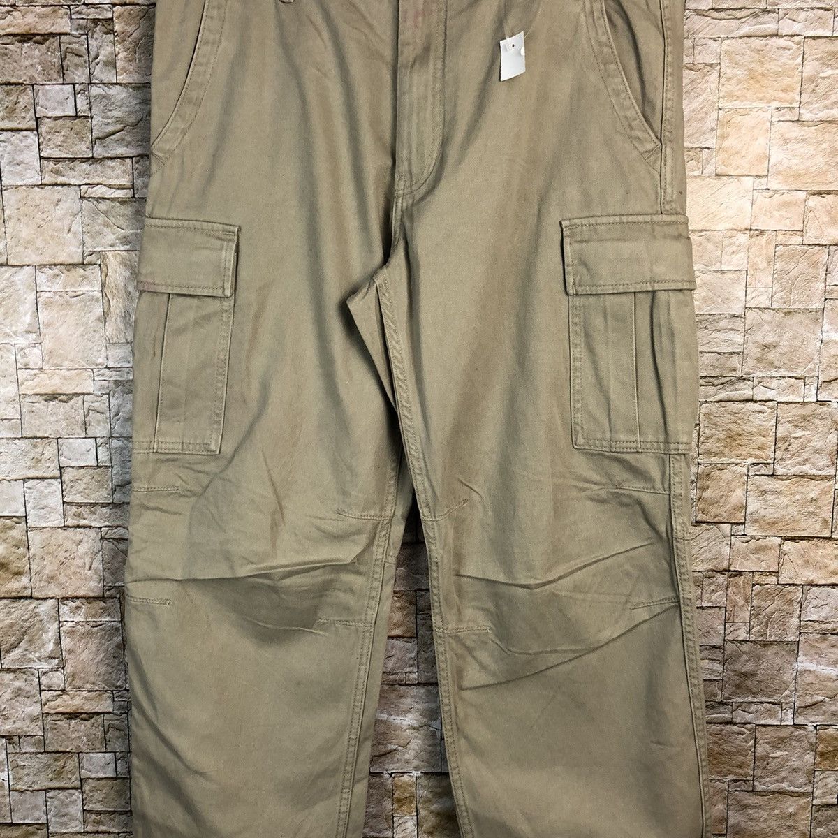 Japanese Brand Uniqlo Cream Cargo Multipocket Pants #A636 Size US 33 - 6 Thumbnail