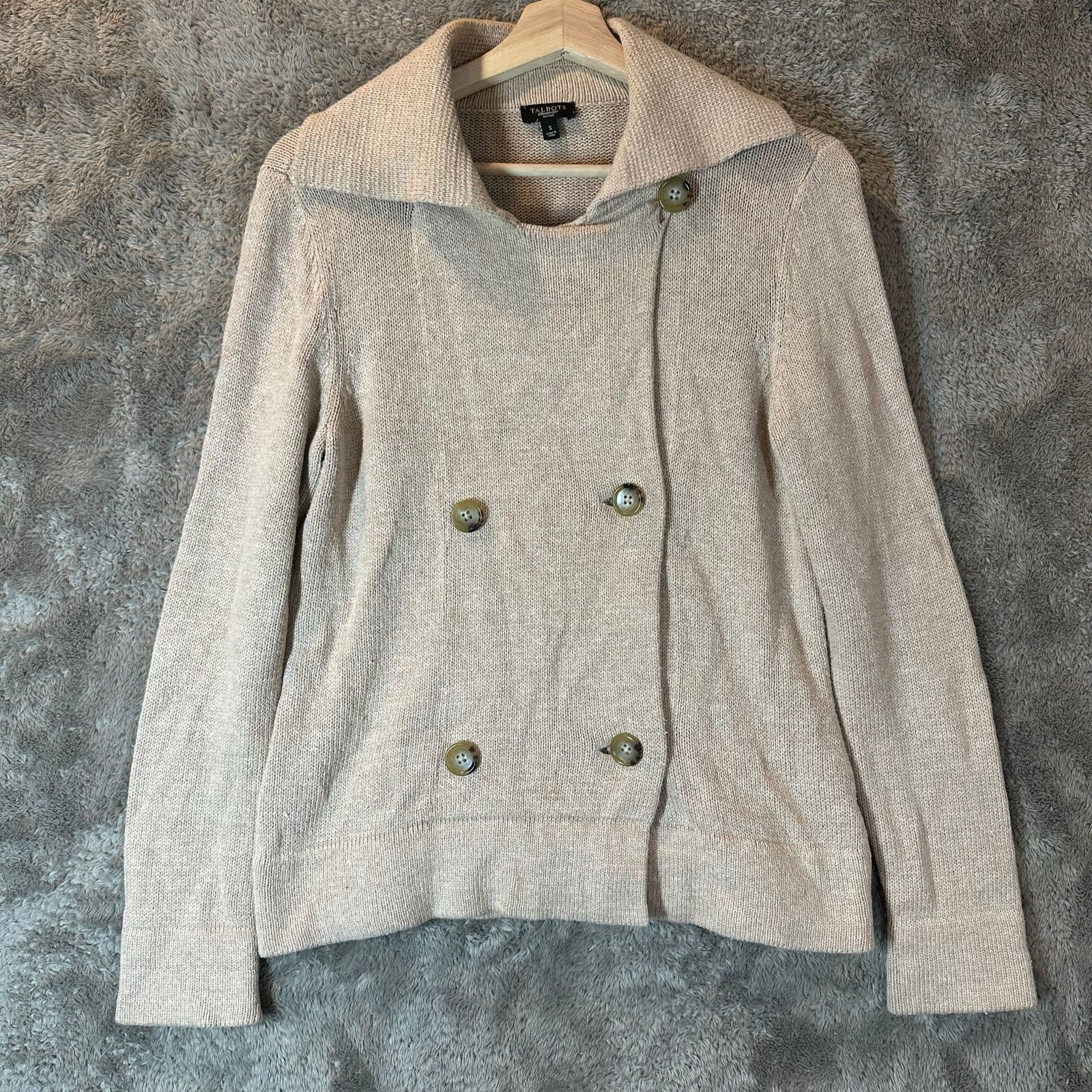 Other Talbots Double Breasted Cardigan Sweater Collar S SP PS Size S / US 4 / IT 40 - 1 Thumbnail