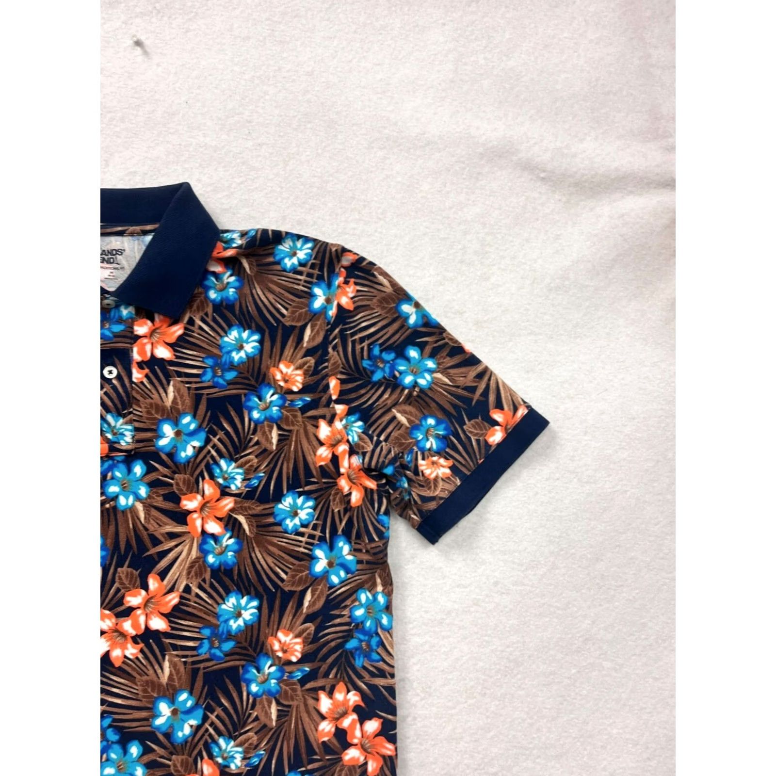 Lands' End Mens Lands' End Floral Polo Shirt Medium #6948 - Pre-Owned Like New Size US M / EU 48-50 / 2 - 6 Thumbnail
