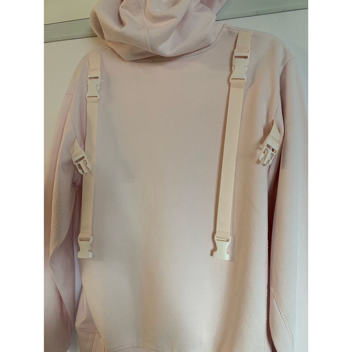 Helmut Lang HELMUT LANG RARE LIGHT PINK BONDAGE HOODIE Size US M / EU 48-50 / 2 - 21 Thumbnail