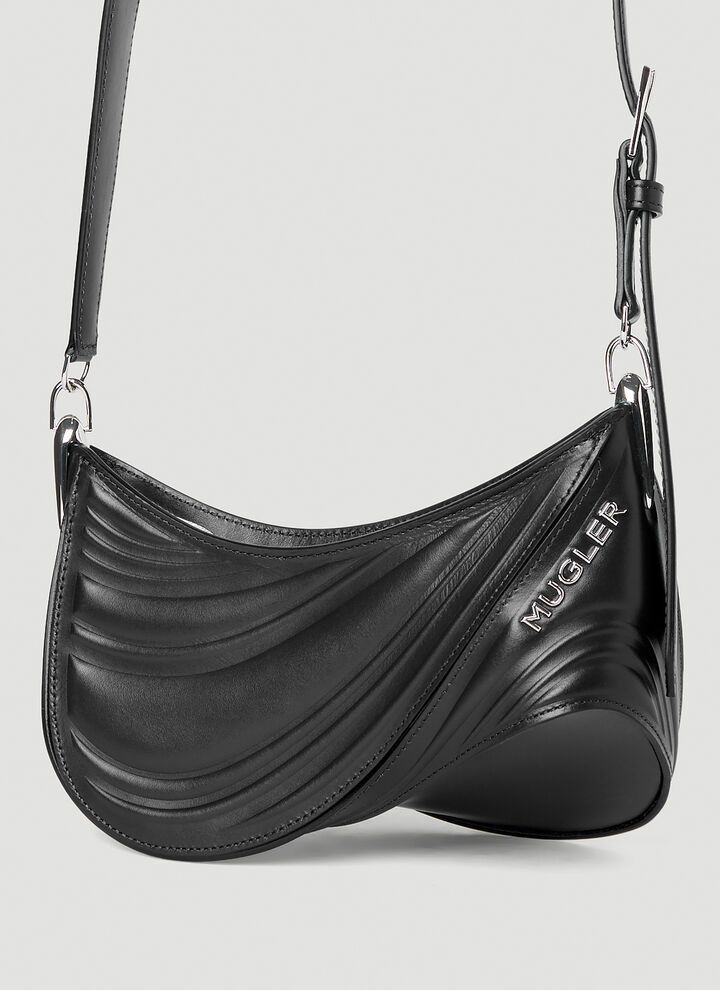 Mugler o1s22i1n1024 Size: OS / Small Spiral Curve 01 Bag in Black Size ONE SIZE - 4 Thumbnail