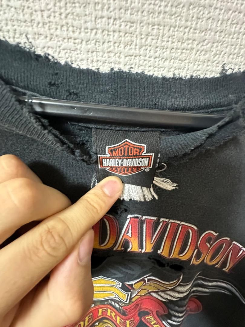 Harley Davidson × Vintage Vintage Trashed Harley Davidson Shirt Size US XL / EU 56 / 4 - 5 Thumbnail
