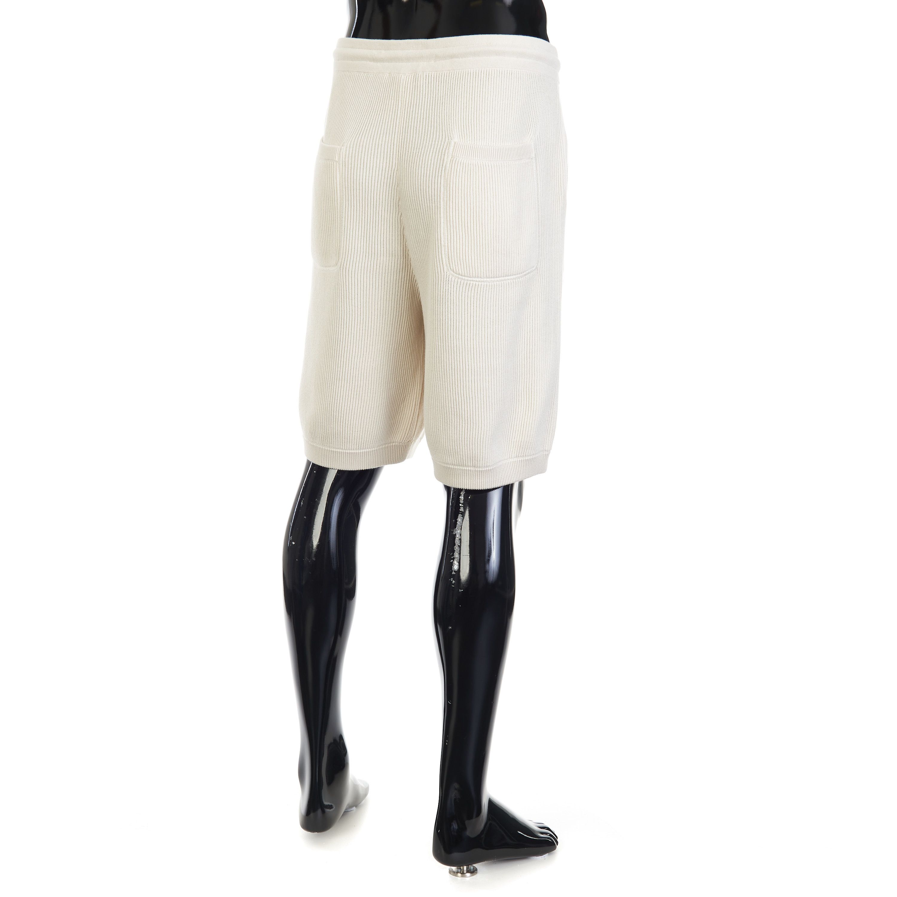 Brunello Cucinelli English Rib Knit Cotton Shorts - Drawstring Size L Size US 34 / EU 50 - 5 Thumbnail