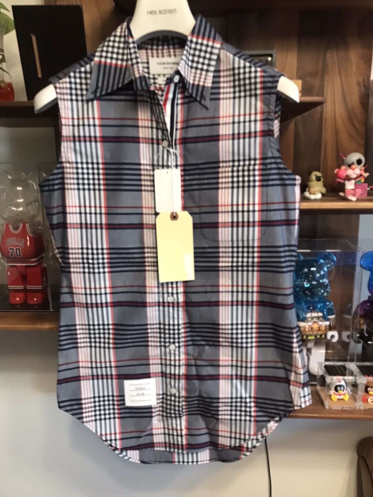 Thom Browne Thom Browne Women's Plaid Sleeveless Cotton Shirt Size S / US 4 / IT 40 - 1 Thumbnail