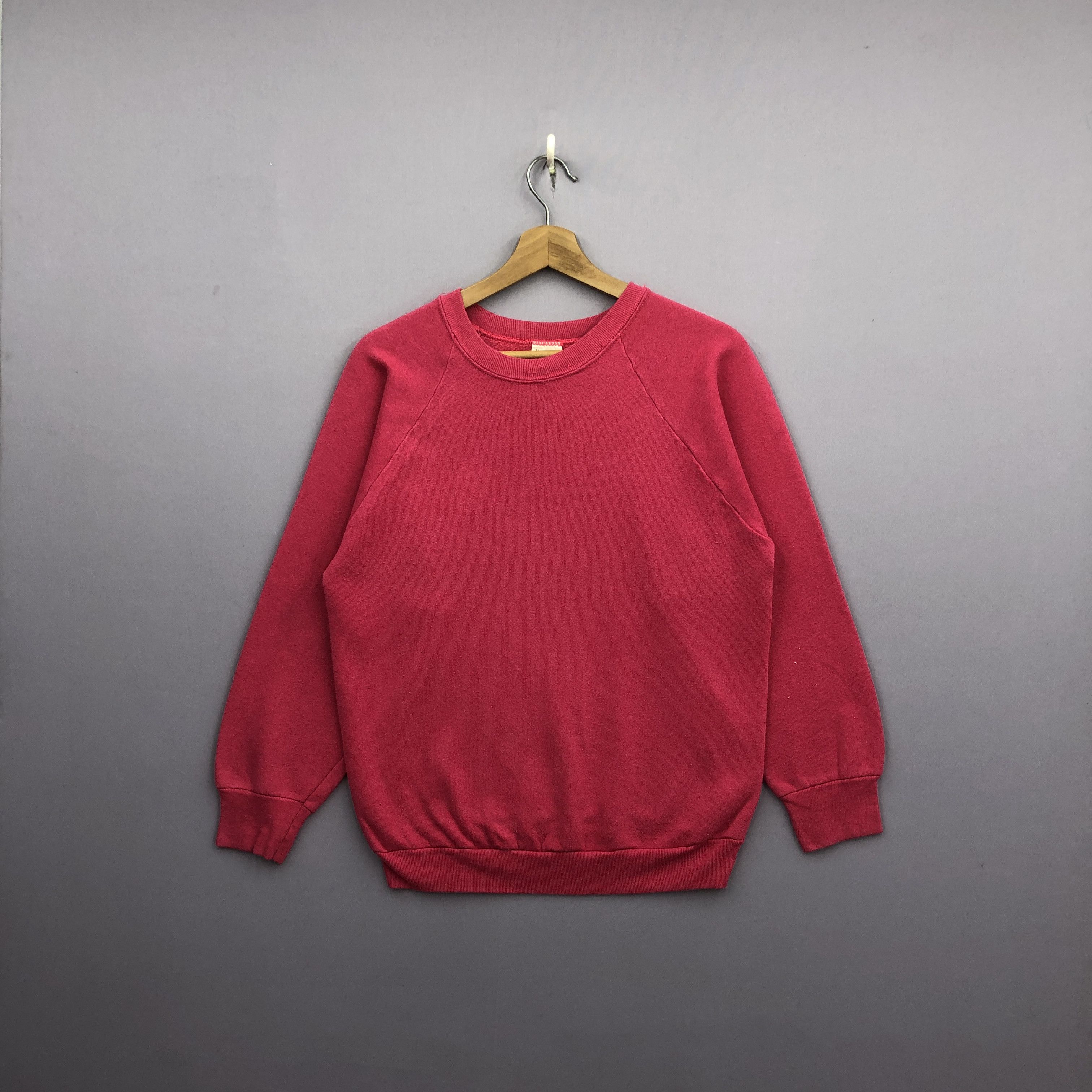 Fruit Of The Loom × Vintage Vintage 90s Plain Fruit of the Loom Sweater Sweatshirt Size US M / EU 48-50 / 2 - 1 Thumbnail