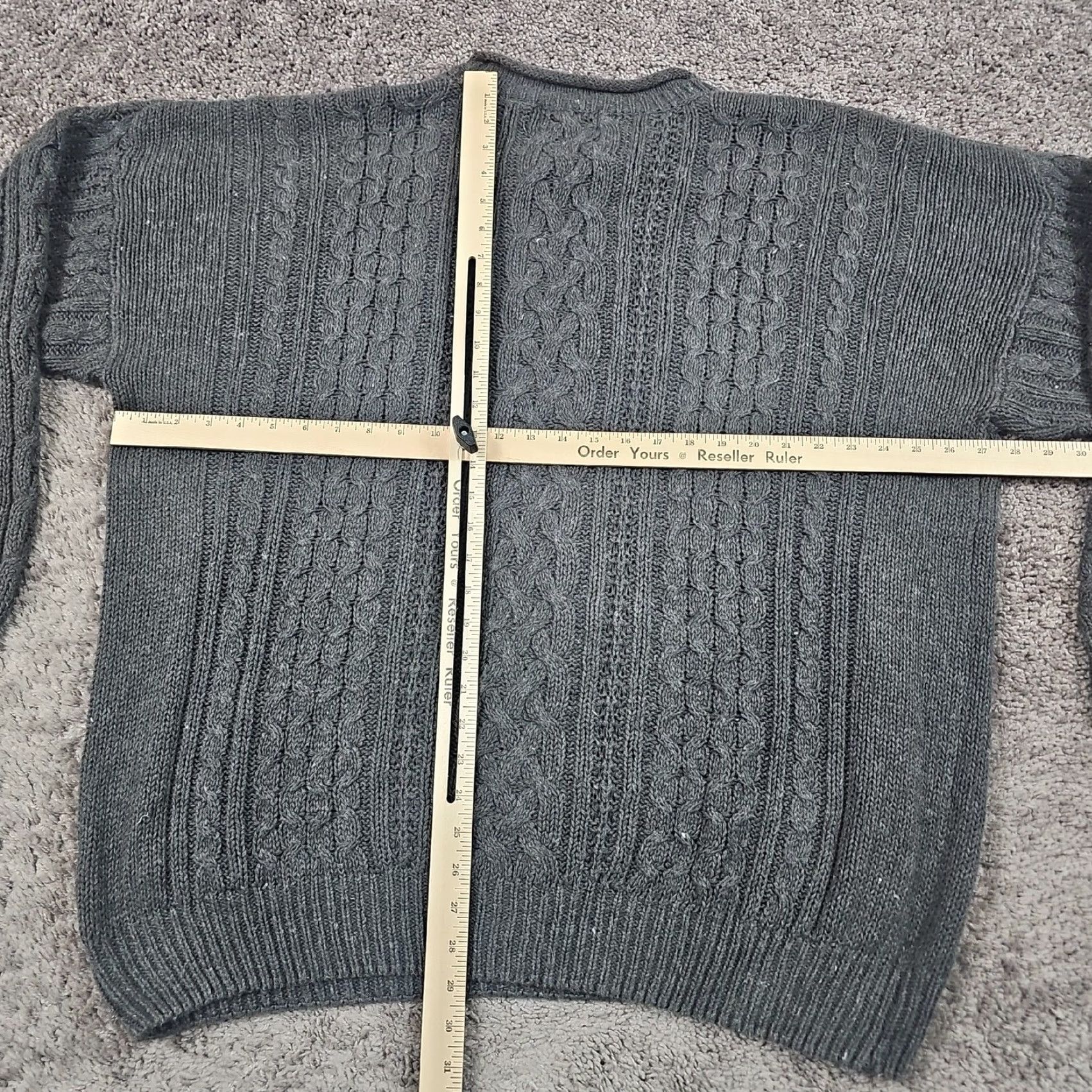 Vintage Structure Sweater Mens XL Gray Cable Knit Pullover Oversized Crew Neck Warmth Size US XL / EU 56 / 4 - 3 Thumbnail