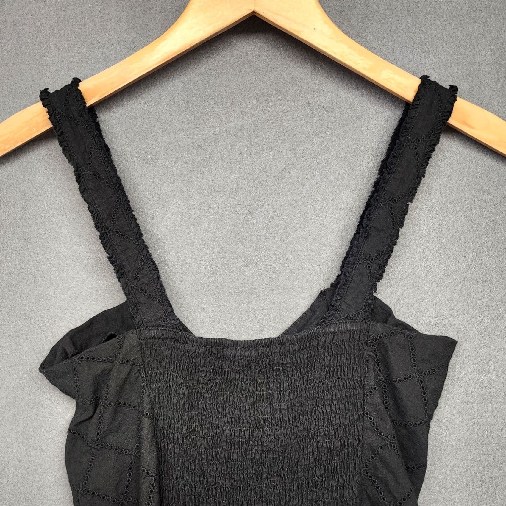 Vintage Intimately Free People Bodysuit Womens Small Black 100% Cotton Layering Snap S Womens Black Bodysuit Size S / US 4 / IT 40 - 7 Thumbnail