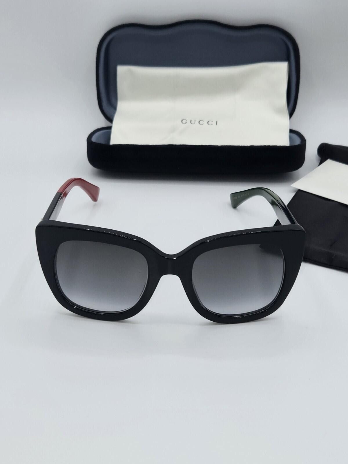 Gucci Gucci Sunglasses GG0163SN 003 Black Red and Green Gradient Size ONE SIZE - 2 Thumbnail