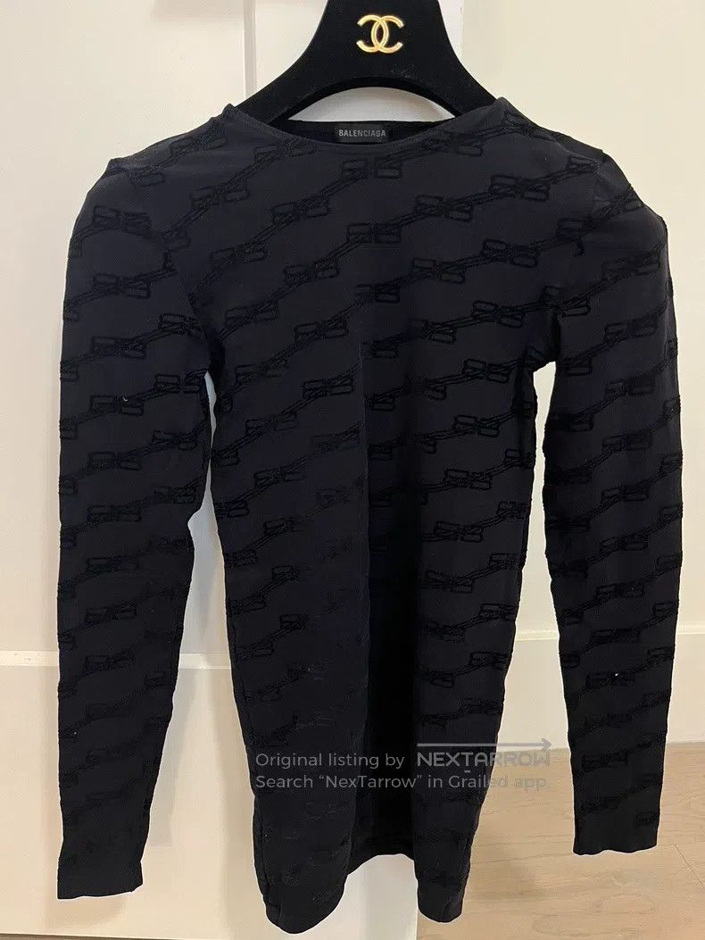 Balenciaga Balenciaga Monogram Black Classic BB Long Sleeve Super Tig Size M / US 6-8 / IT 42-44 - 1 Thumbnail