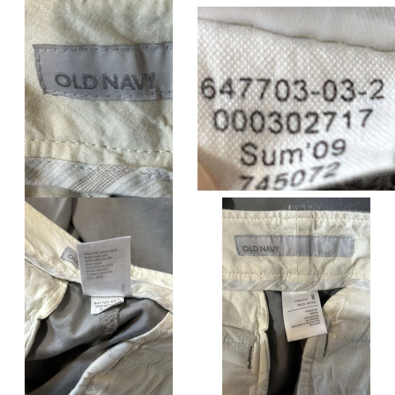Old Navy Old Navy Wide Legs Pants Women 8 Reg Gray Mid Rise Belt Loops Cuff Size 30" / US 8 / IT 44 - 8 Thumbnail