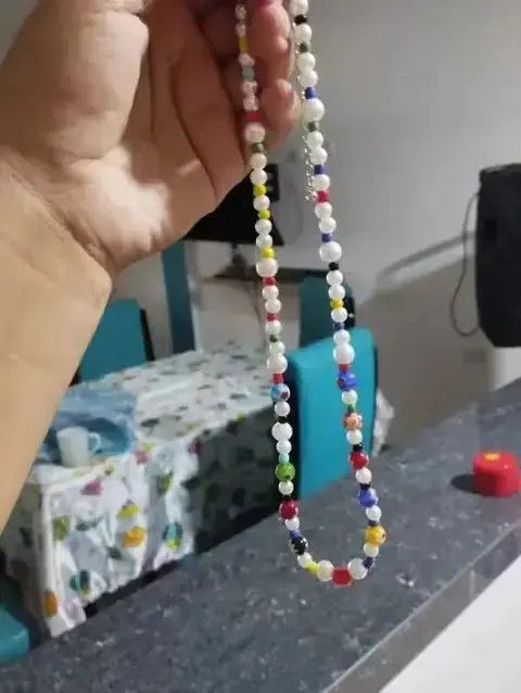 Japanese Brand Colorful Glass Crystal Beads Pearl Necklace Size ONE SIZE - 3 Thumbnail