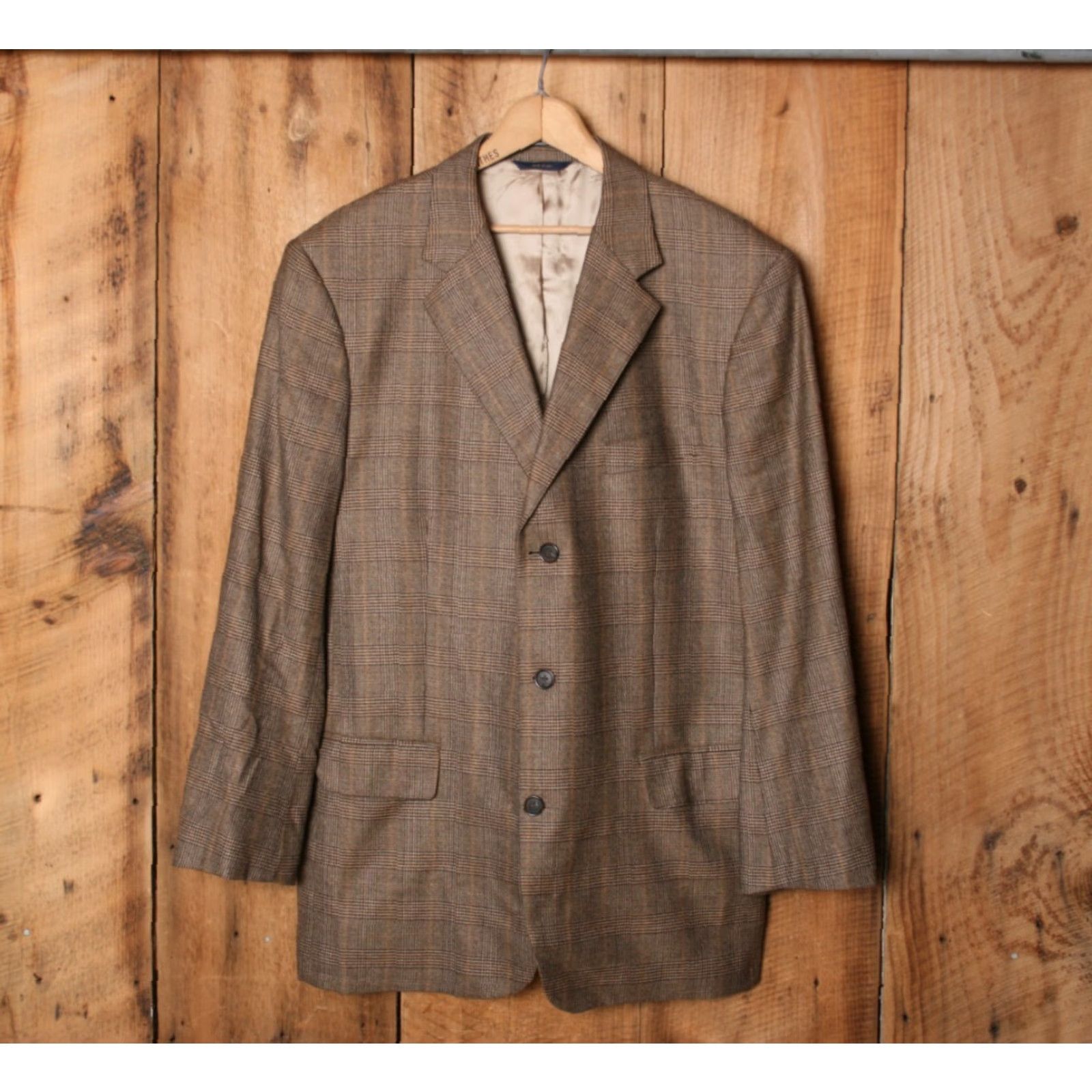 Brooks Brothers BROOKS BROTHERS Sport Coat Madison Brown Prince of Wales Plaid 43R Jacket 3-Button Wool Men's Coat Size US XS / EU 42 / 0 - 2 Thumbnail