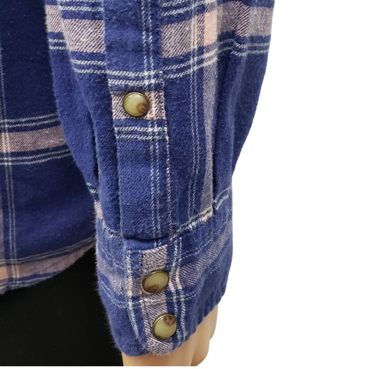 JACHS NY JACHS Girlfriend Flannel Shirt Snap Plaid Paisley Cuff Size S / US 4 / IT 40 - 7 Thumbnail