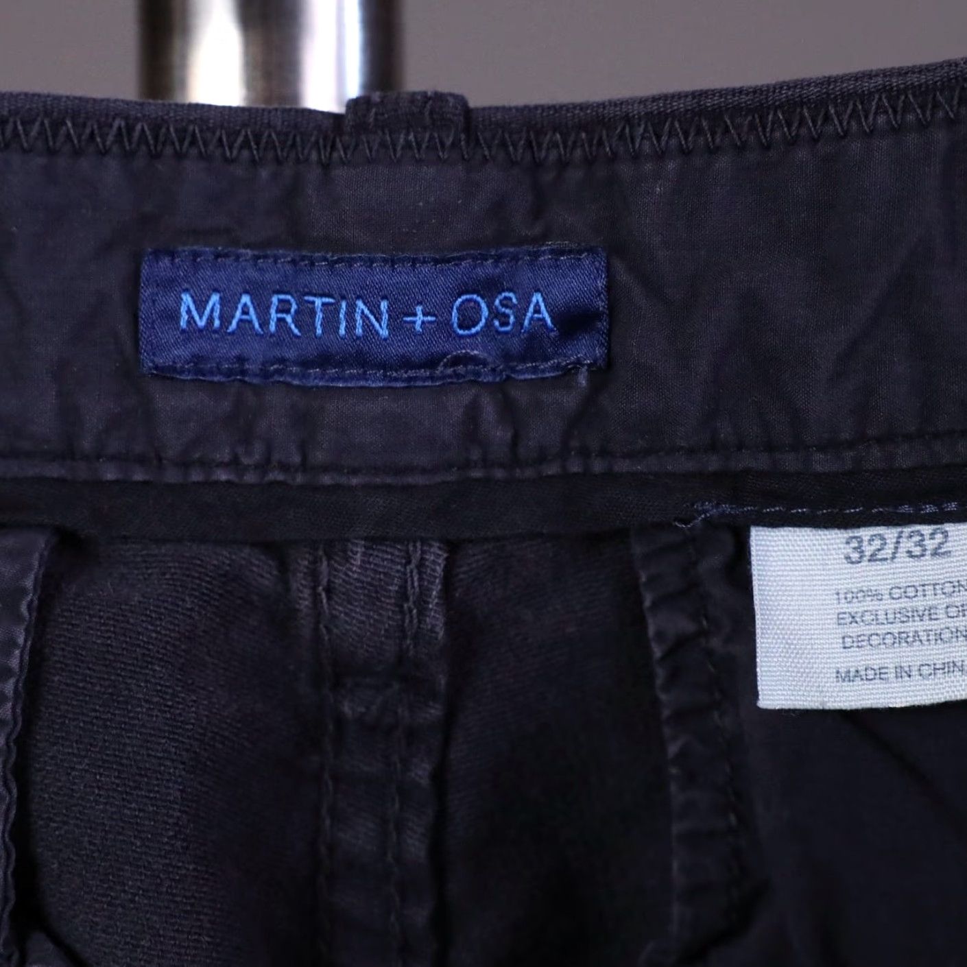 Vintage Martin + Osa Pants Mens 32x32 Navy Blue Corduroy Straight Ankle 5-Pocket Cotton Regular Men Size US 32 / EU 48 - 4 Thumbnail