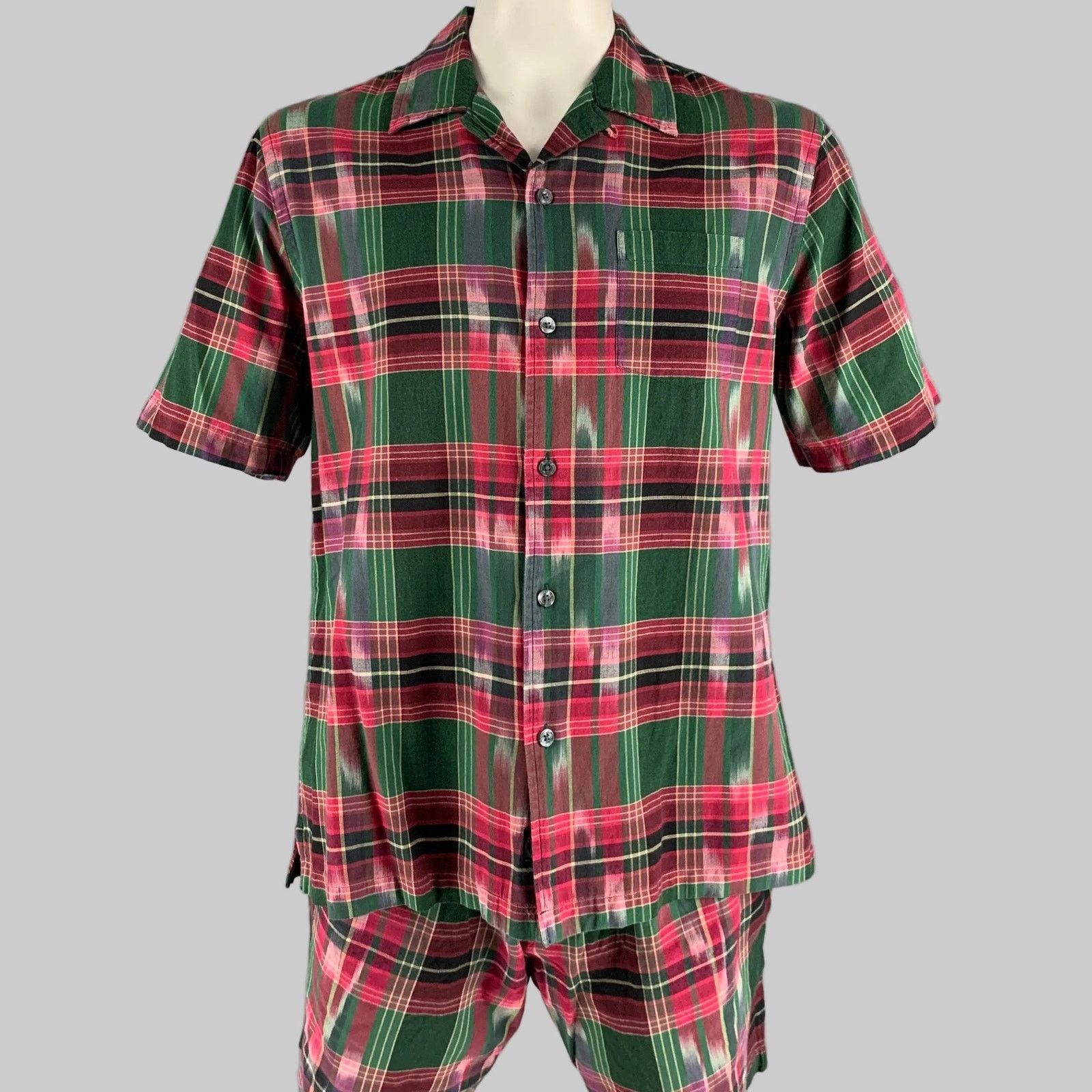 Todd Snyder TODD SNYDER Size XL Green Red Plaid Cotton Set Size US XL / EU 56 / 4 - 1 Thumbnail