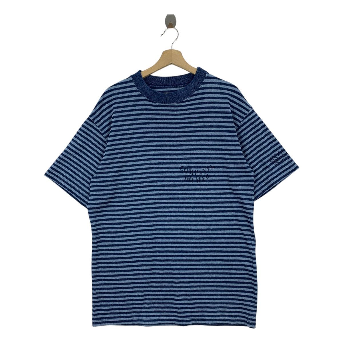 Gianfranco Ferre × Japanese Brand × Vintage Vintage 90s GIANFRANCO FERRE Small spellout stripe tee Size US L / EU 52-54 / 3 - 1 Thumbnail