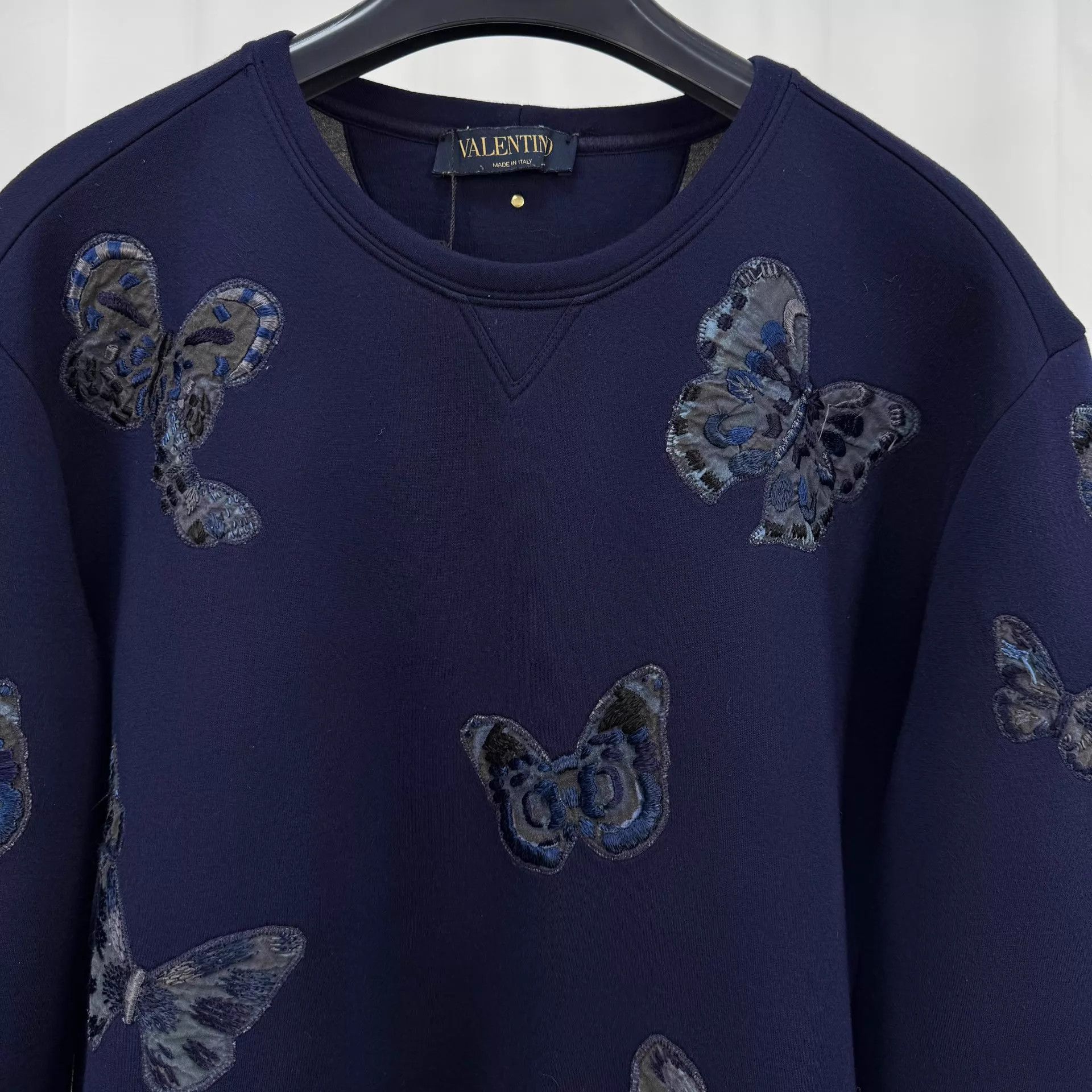 Valentino Valentino Embroidered Butterfly Space Cotton Sweatshirt S Size S / US 4 / IT 40 - 3 Thumbnail