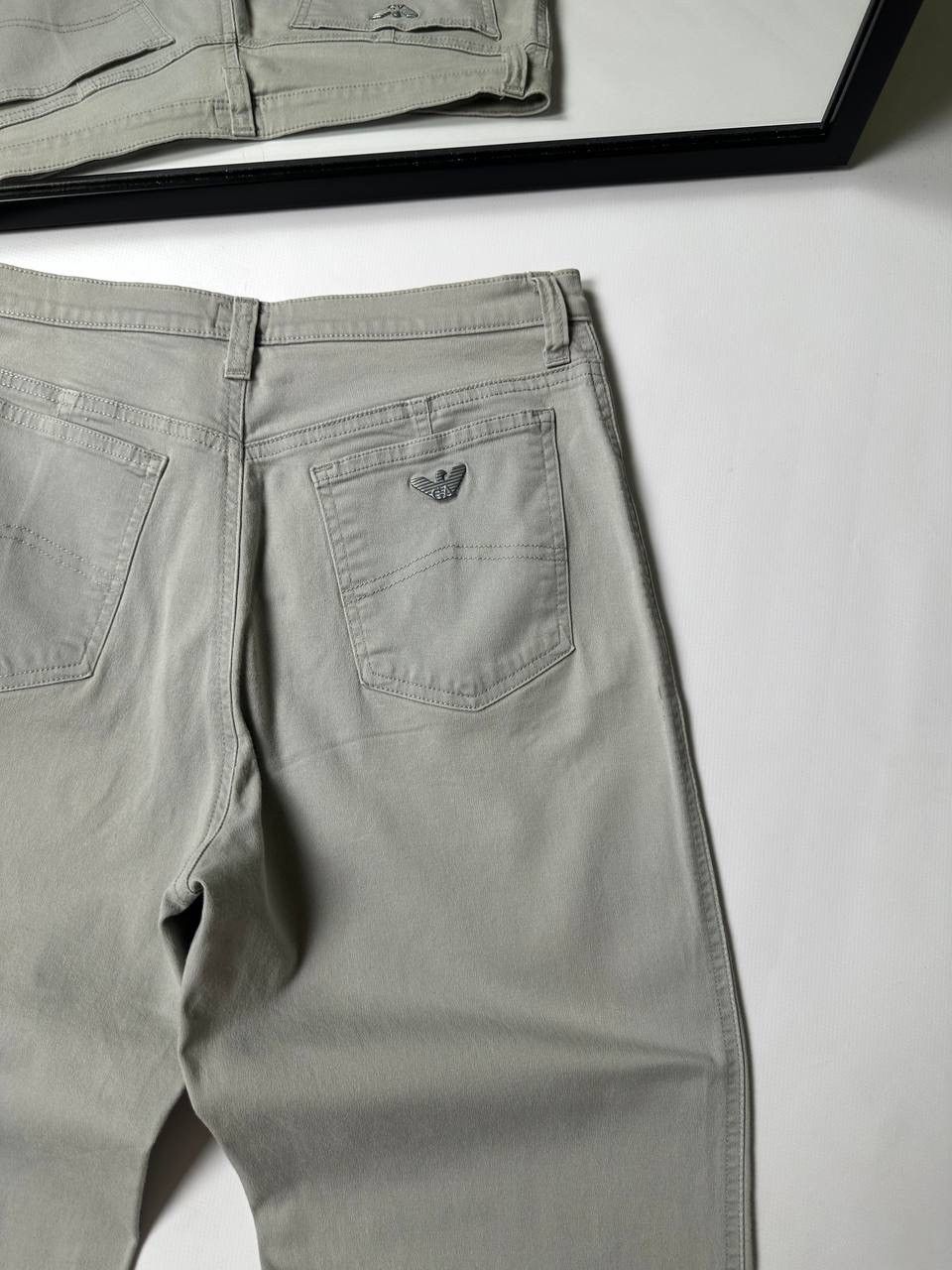Giorgio Armani Giorgio Armani Jeans Gray Baggy Japanese Metal logo Size US 31 - 4 Thumbnail
