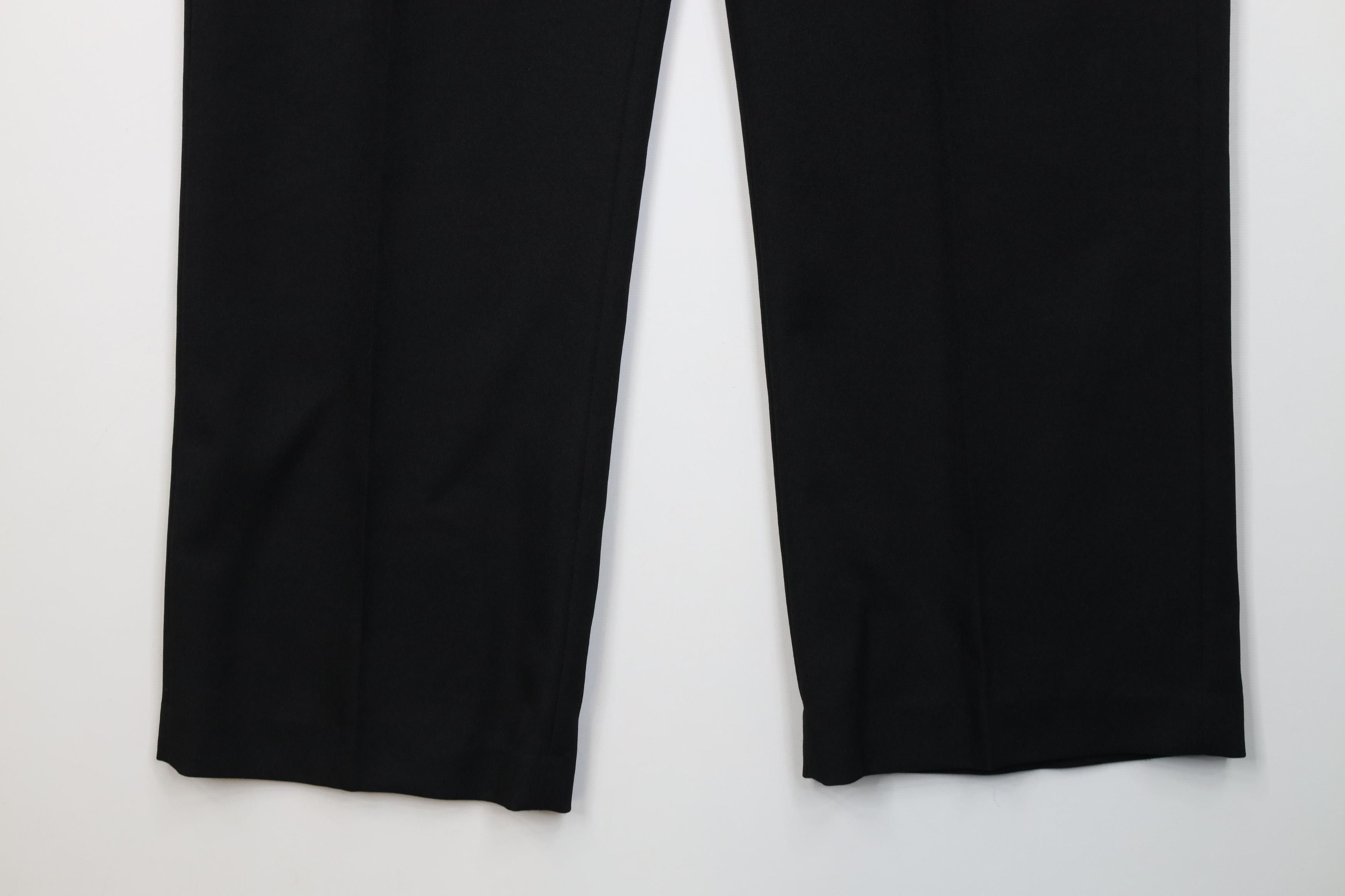 Vintage Vintage 70s Streetwear Flared Wide Leg Chino Pants Black Size US 34 / EU 50 - 4 Thumbnail
