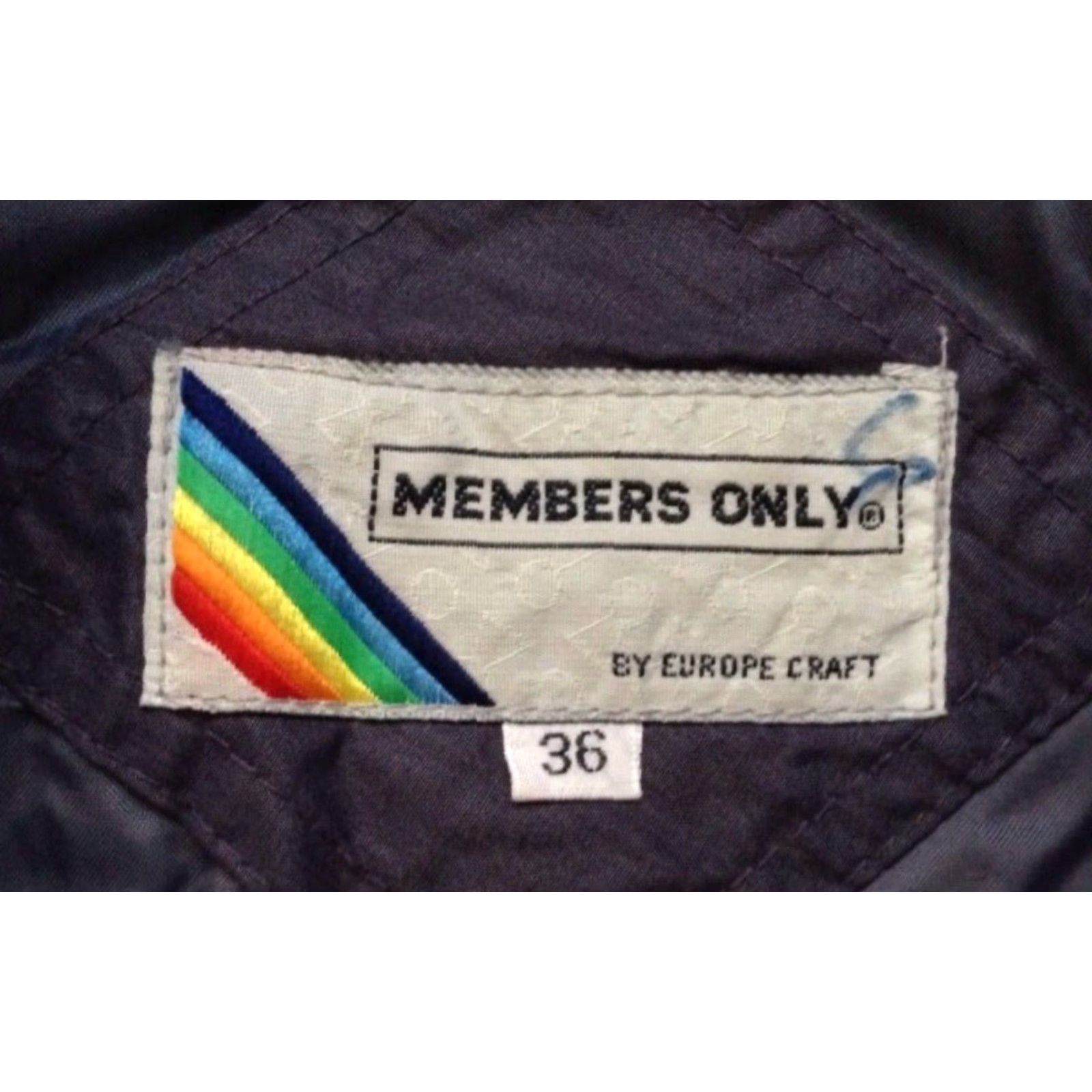 Members Only VINTAGE Members Only Jacket Mens 80s Biker Purple 36 Front Pockets Full Zip 24.5" Long 25" Across 26.5" Arms Size US XXS / EU 40 - 3 Thumbnail