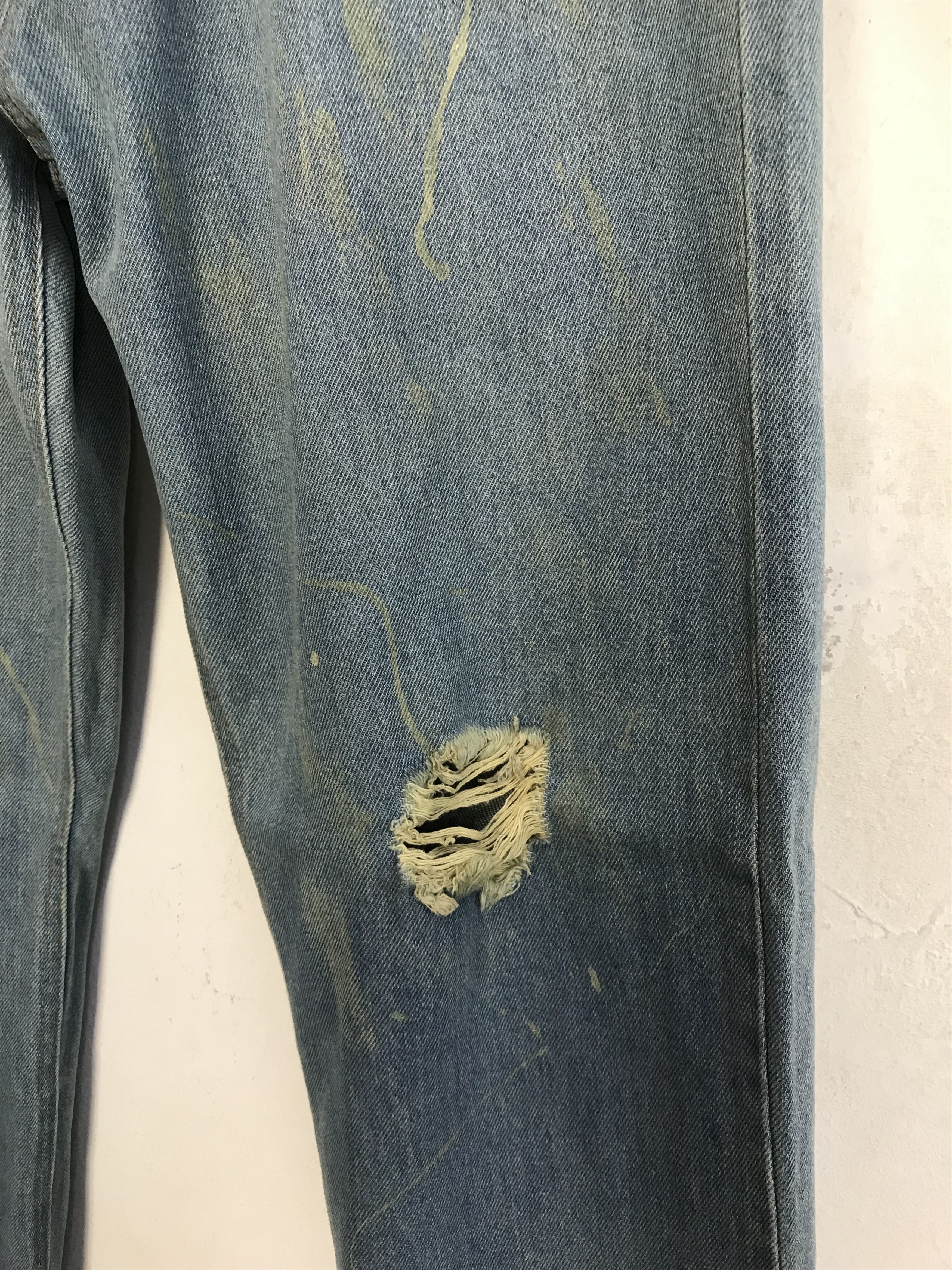 Japanese Brand × Vintage Vintage Power To The People Design Distressed Denim Jeans Size US 31 - 6 Thumbnail