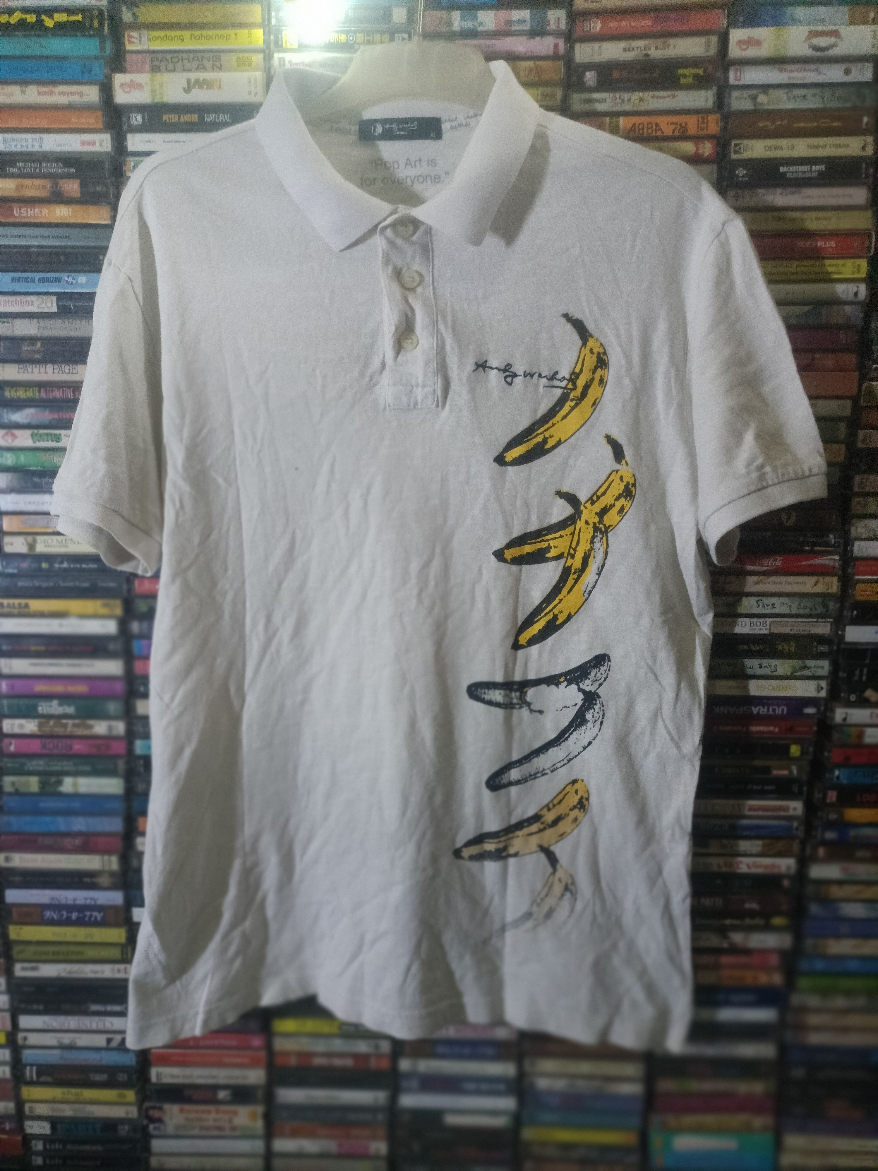 Andy Warhol Andy Warhol by DOHC Banana Print Polo Shirt - Size XL* Size US XL / EU 56 / 4 - 1 Thumbnail