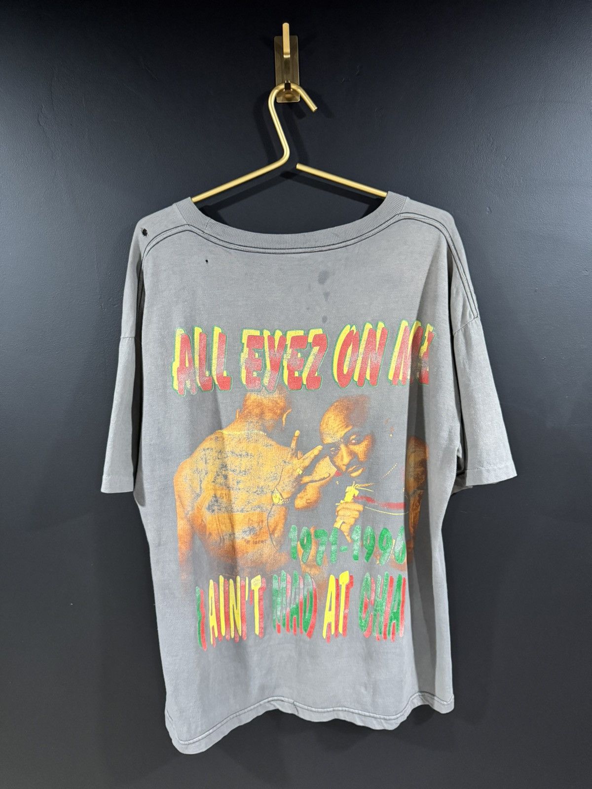 Rap Tees 1990s Vintage 2pac Tupac All Eyez On Me Faded Rap Tee XL Size US XL / EU 56 / 4 - 5 Thumbnail