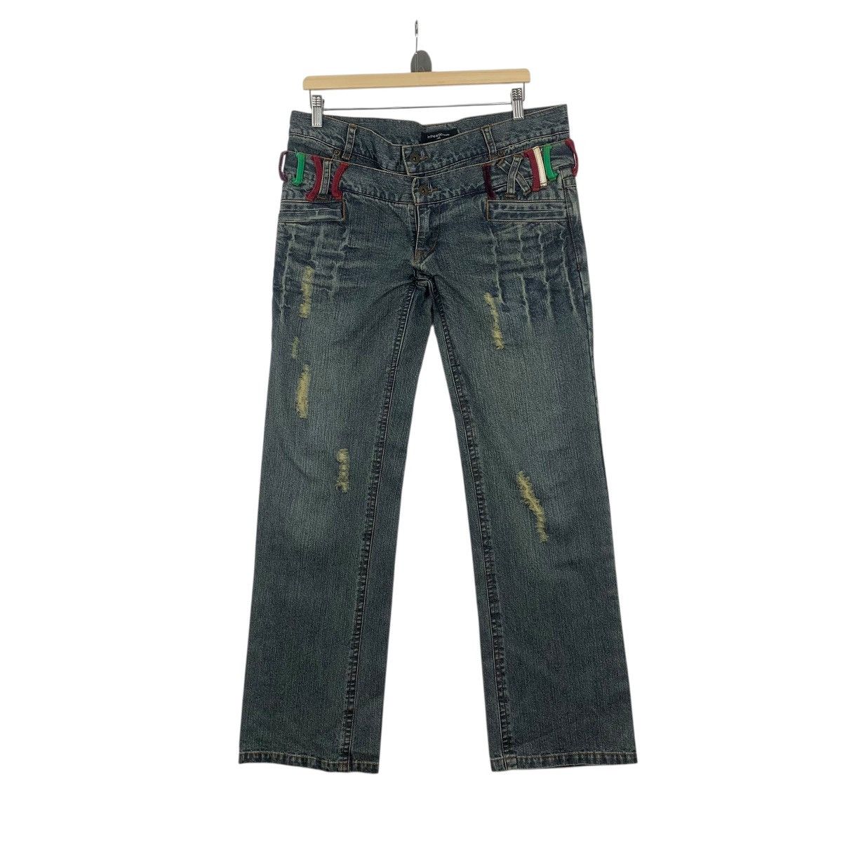 In The Attic Vintage IN THE ATTIC HOMME Double Waistband Straight Cut Size US 32 / EU 48 - 1 Thumbnail