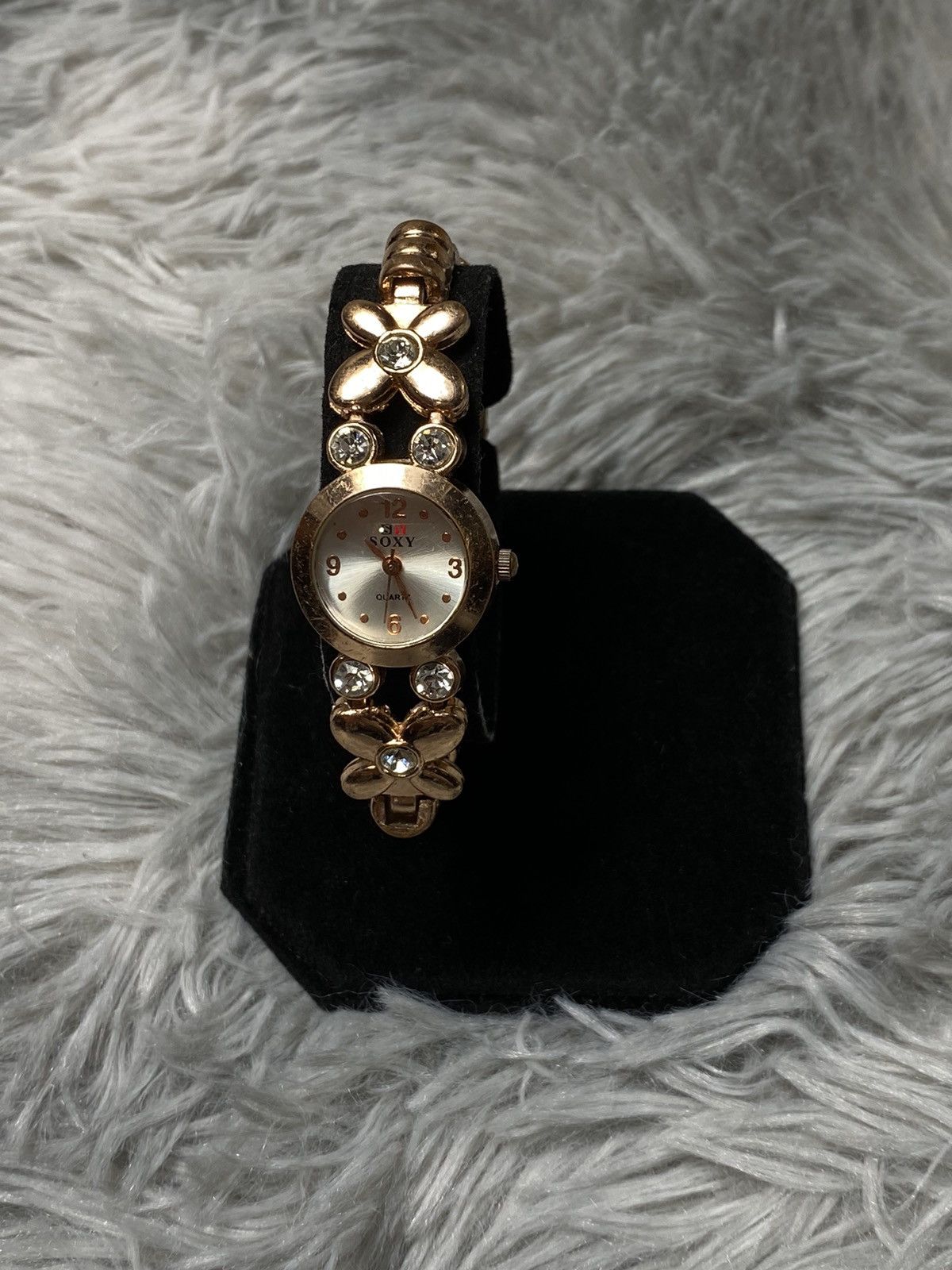 Japanese Brand × Jewelry × Vintage Soxy Gold-Tone Floral Bracelet Watch Size ONE SIZE - 3 Thumbnail