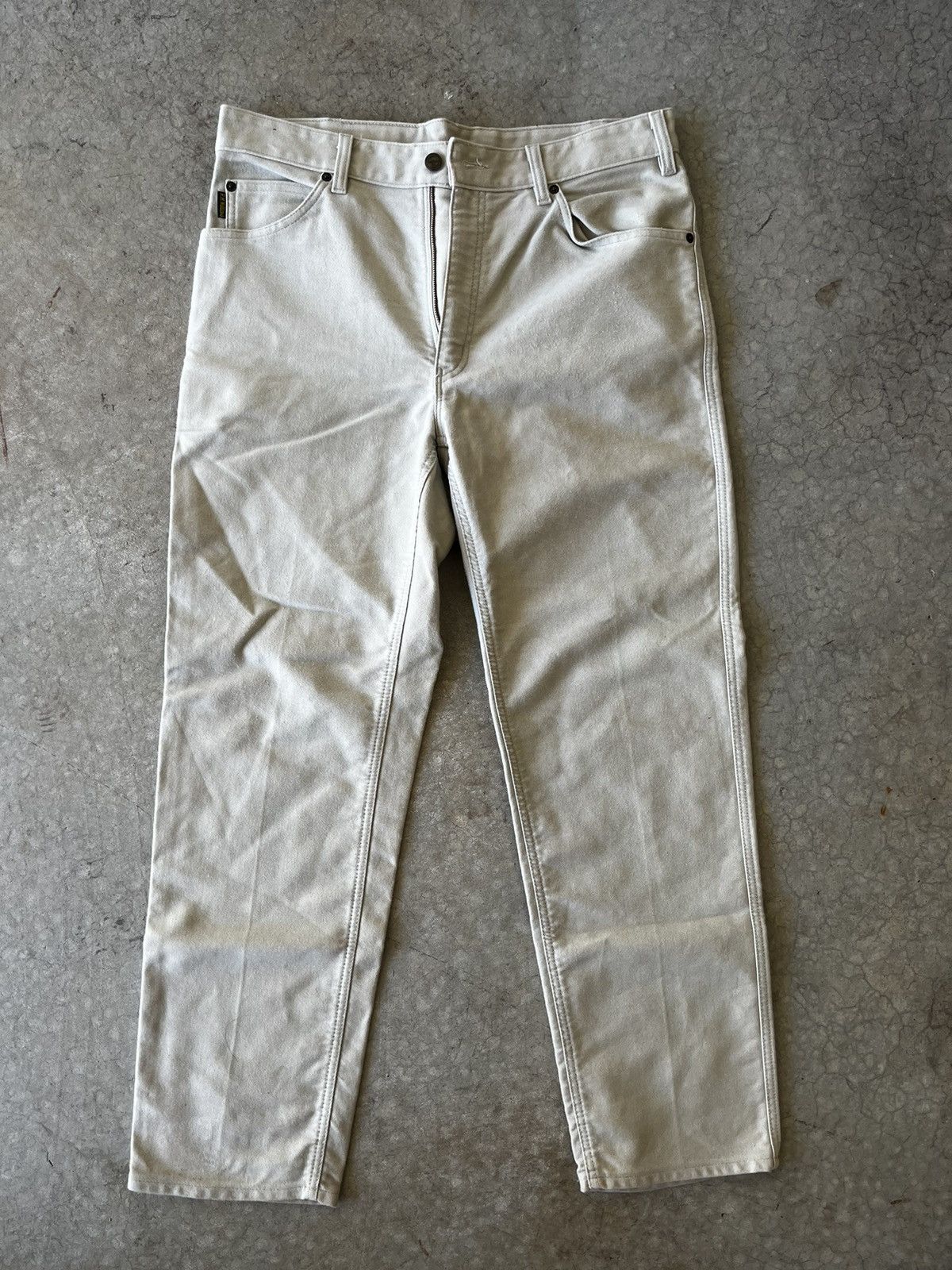 RM Williams Cream Straight-Leg Pants