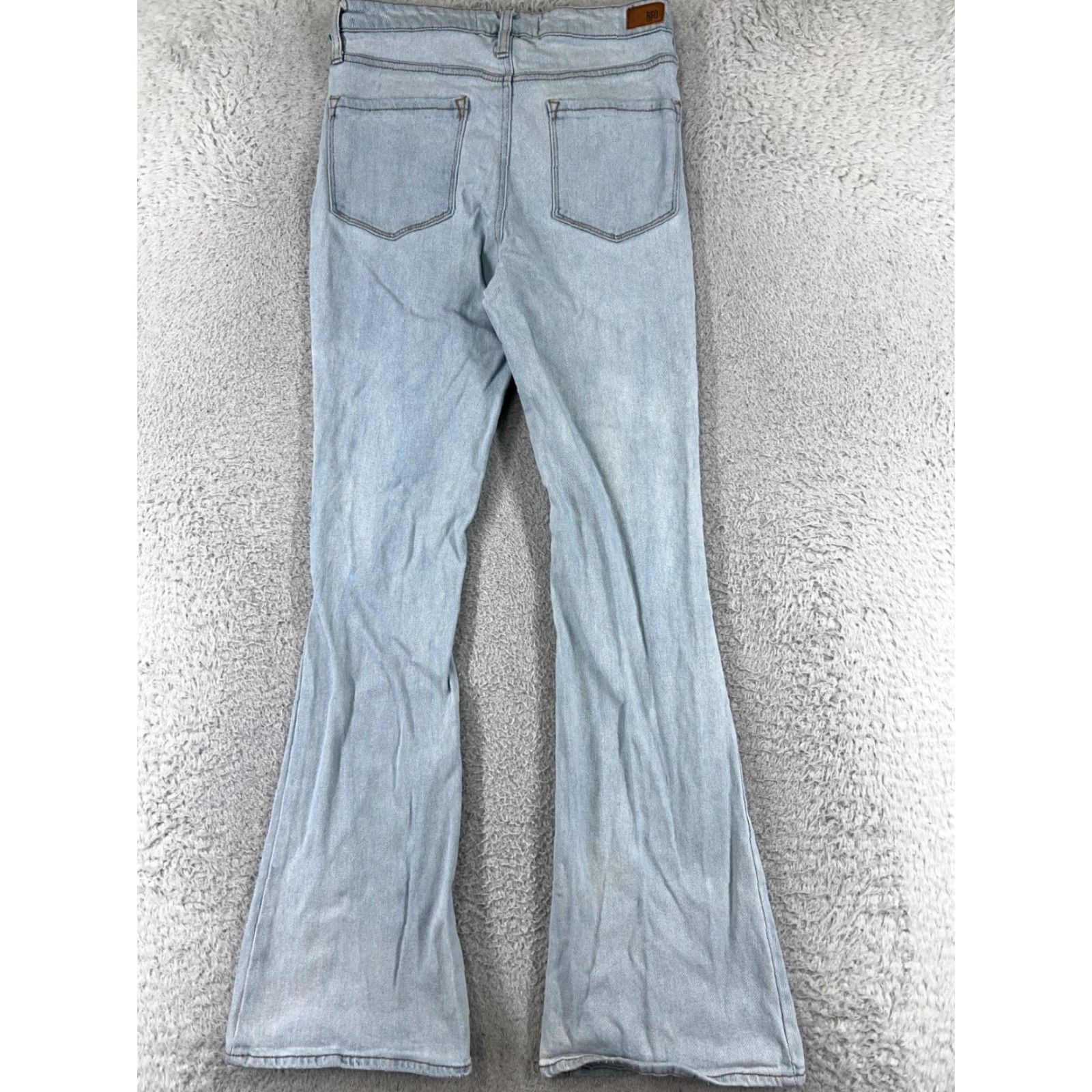 Rsq RSQ Womens Jeans Flared High Rise Distressed Denim 7 Blue Cotton Blend Retro 90s Womens Size 28" / US 6 / IT 42 - 2 Thumbnail