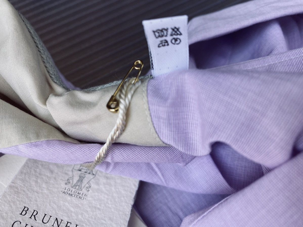 Brunello Cucinelli Brunello Cucinelli 🇮🇹 Royal Lilac Dress Shirt XXL NWT Size US XXL / EU 58 / 5 - 8 Thumbnail