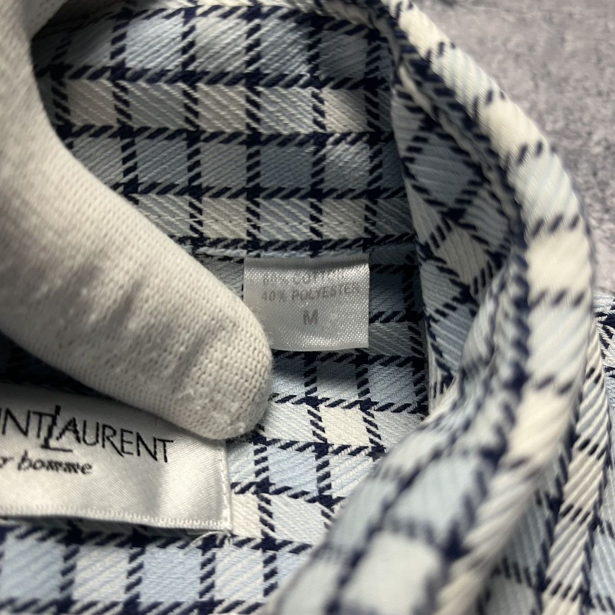 Yves Saint Laurent Yves Saint Laurent Checkered Shirt Button Up Long Sleeve Size US M / EU 48-50 / 2 - 4 Thumbnail