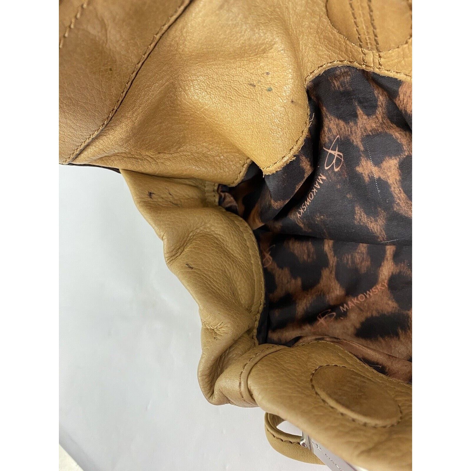 Other B Makowsky Hobo Shoulder Bag Tan Brown Soft Leather Purse Size ONE SIZE - 16 Thumbnail
