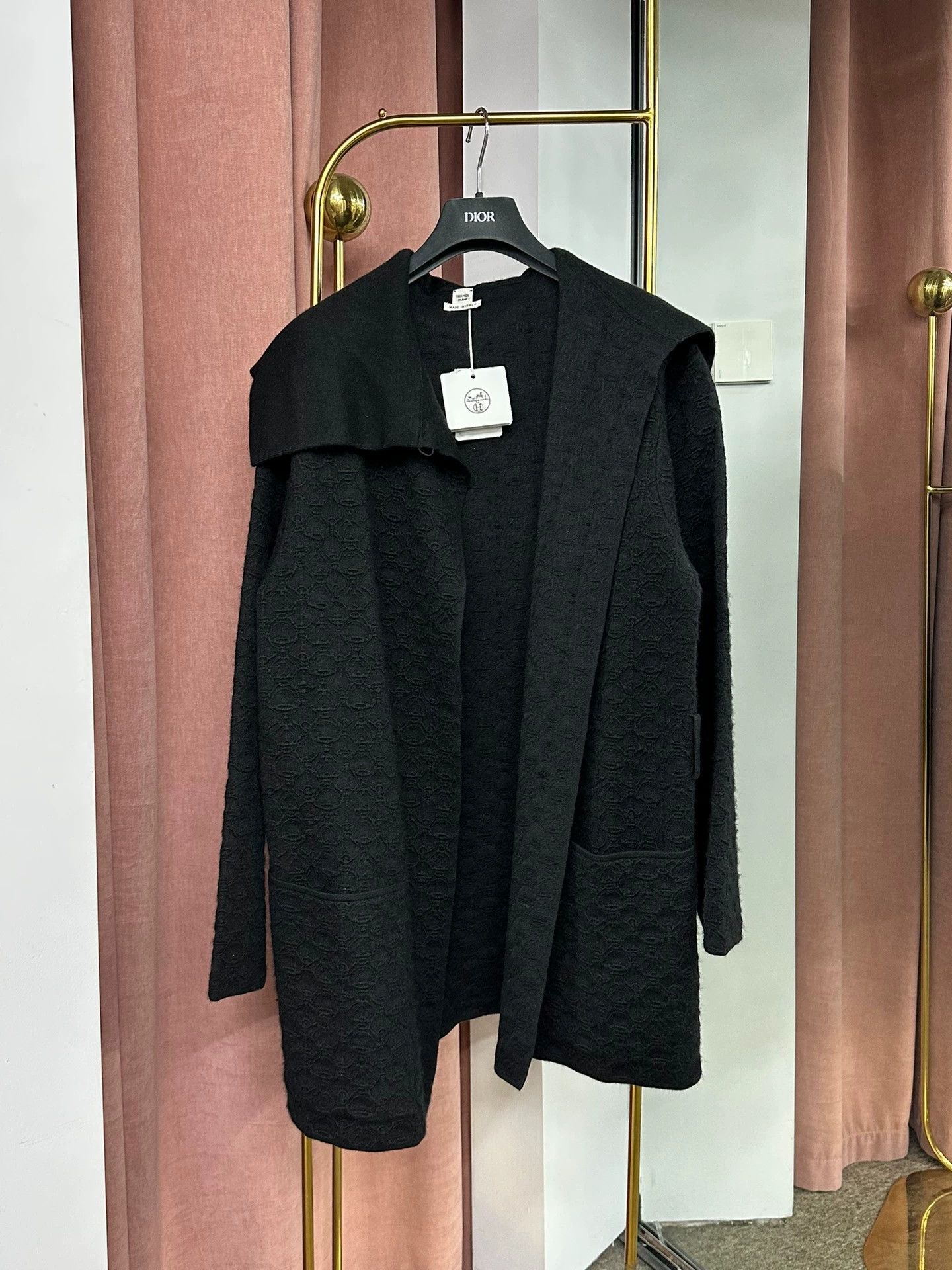 Hermes Hermes Black Cashmere Cardigan Coat Size US M / EU 48-50 / 2 - 1 Thumbnail