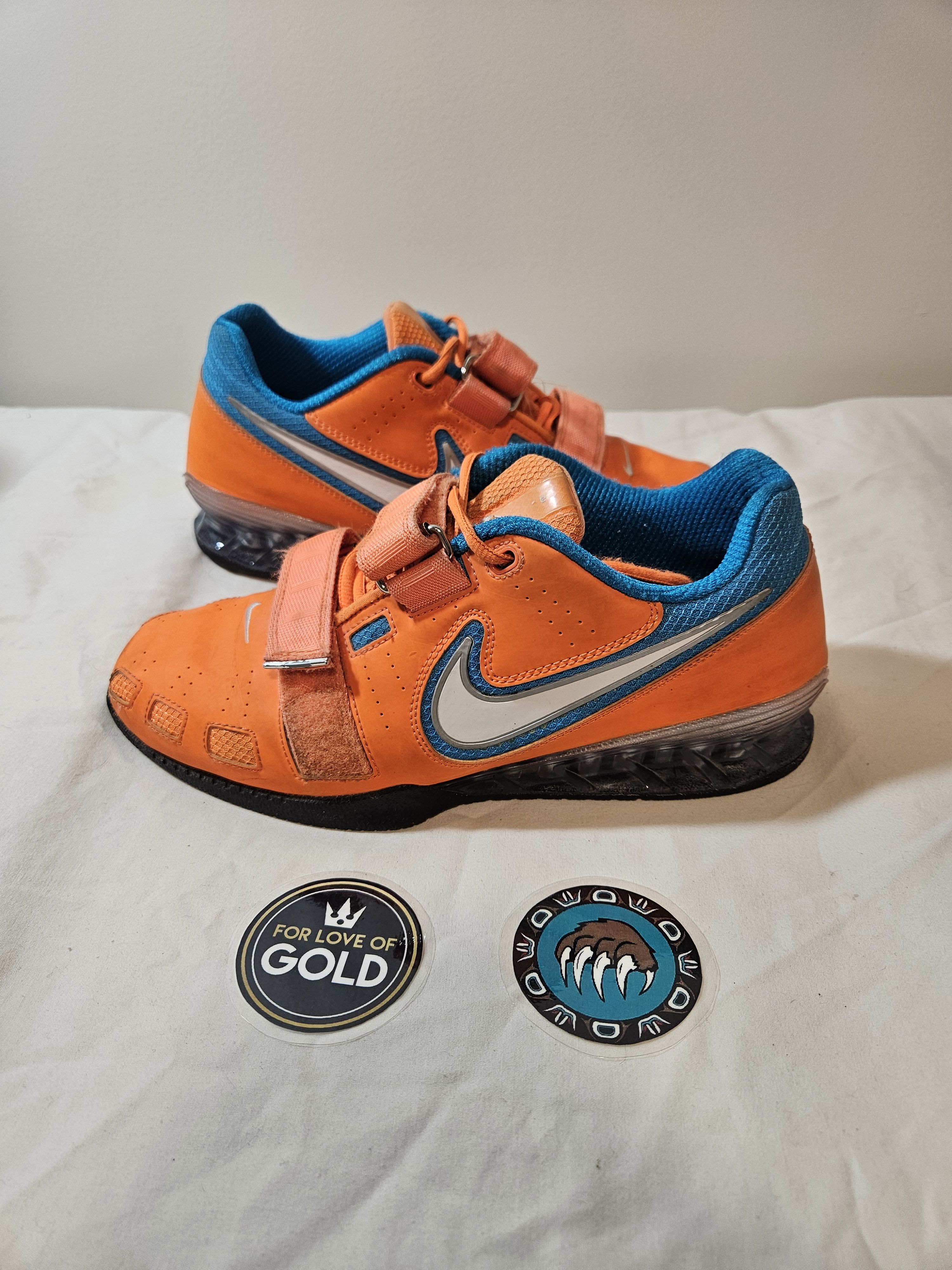 2015 Nike Romaleos 2 weightlifting shoes orange / blue