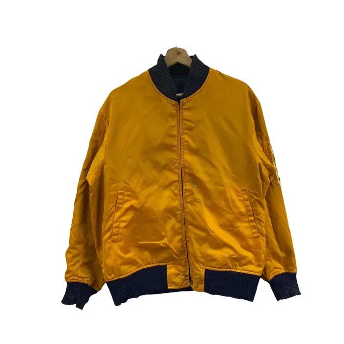 Vintage Vtg BOMBER MA-1 FLIGHT Army Military Reversible Jacket Size US XL / EU 56 / 4 - 5 Thumbnail