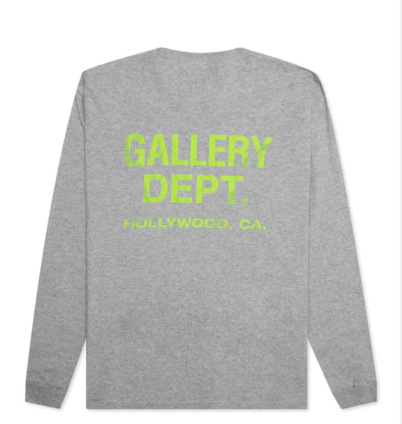 image of Gallery Dept Logo Long Sleeve Shirt in Grey, Men's (Size Medium)