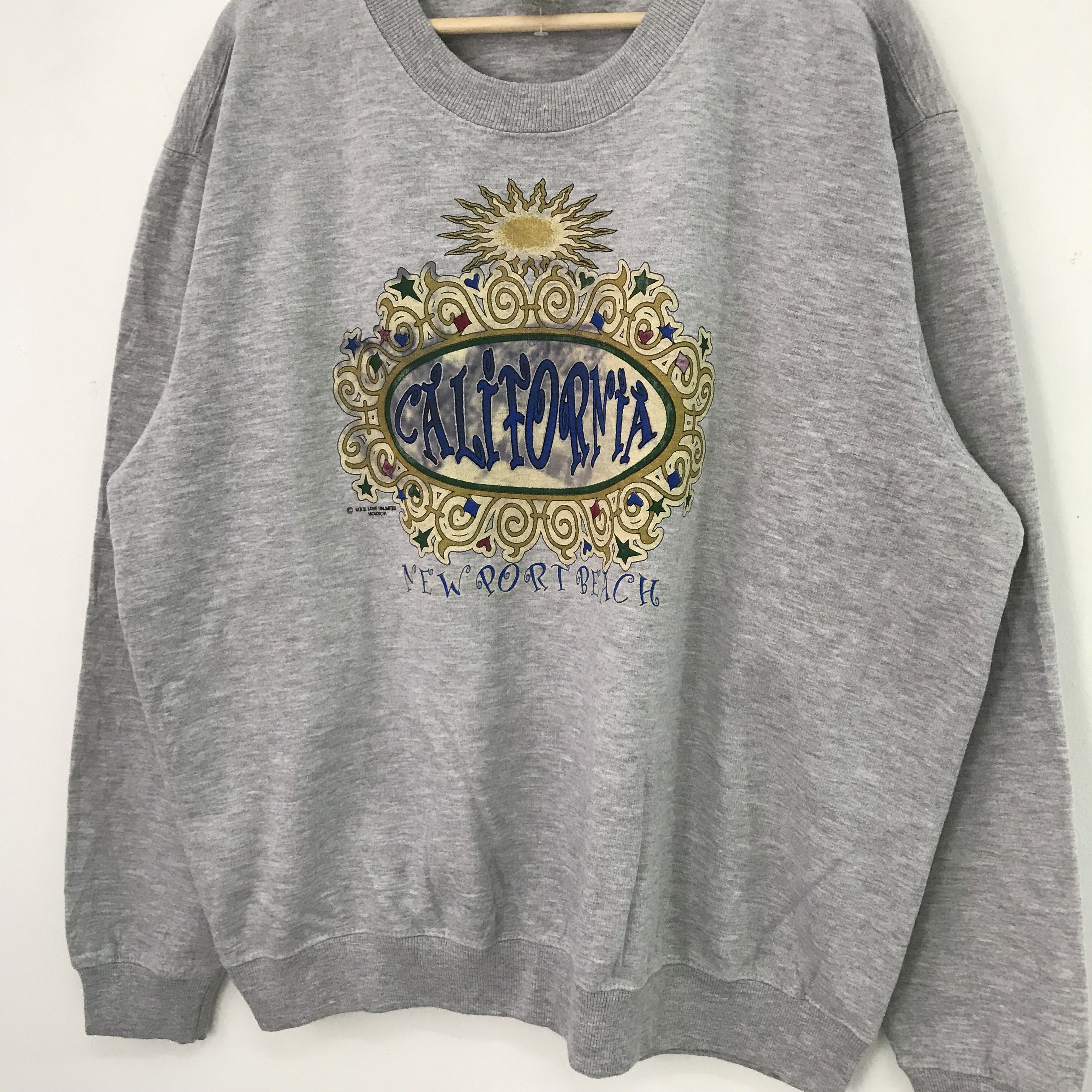 California Republic Vintage Newport Beach Gray Sweatshirt - 458 Size US XL / EU 56 / 4 - 3 Thumbnail
