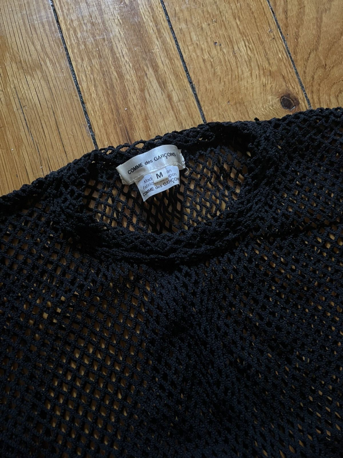 Comme des Garcons AW19 Comme des Garcons Black Mesh Tee Size M / US 6-8 / IT 42-44 - 2 Thumbnail