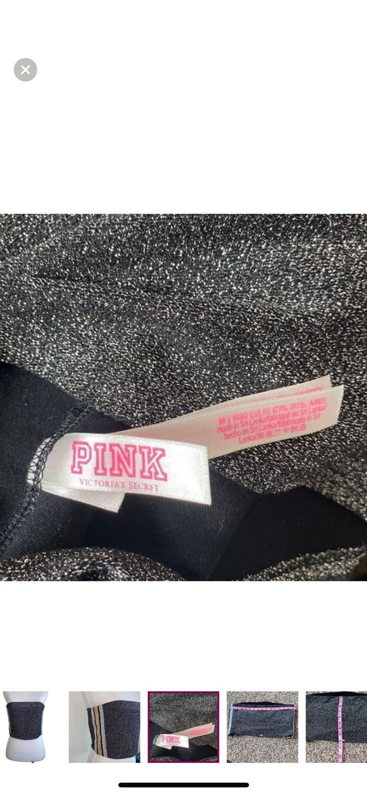 Pink Pink Victoria’s Secret medium sparkly bandeau tube top Size M / US 6-8 / IT 42-44 - 3 Thumbnail